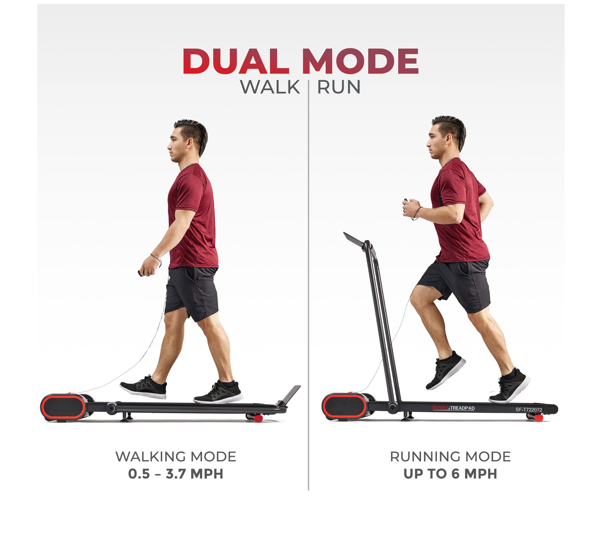 Sunny Health & Fitness Smart Compact Treadpad Treadmill