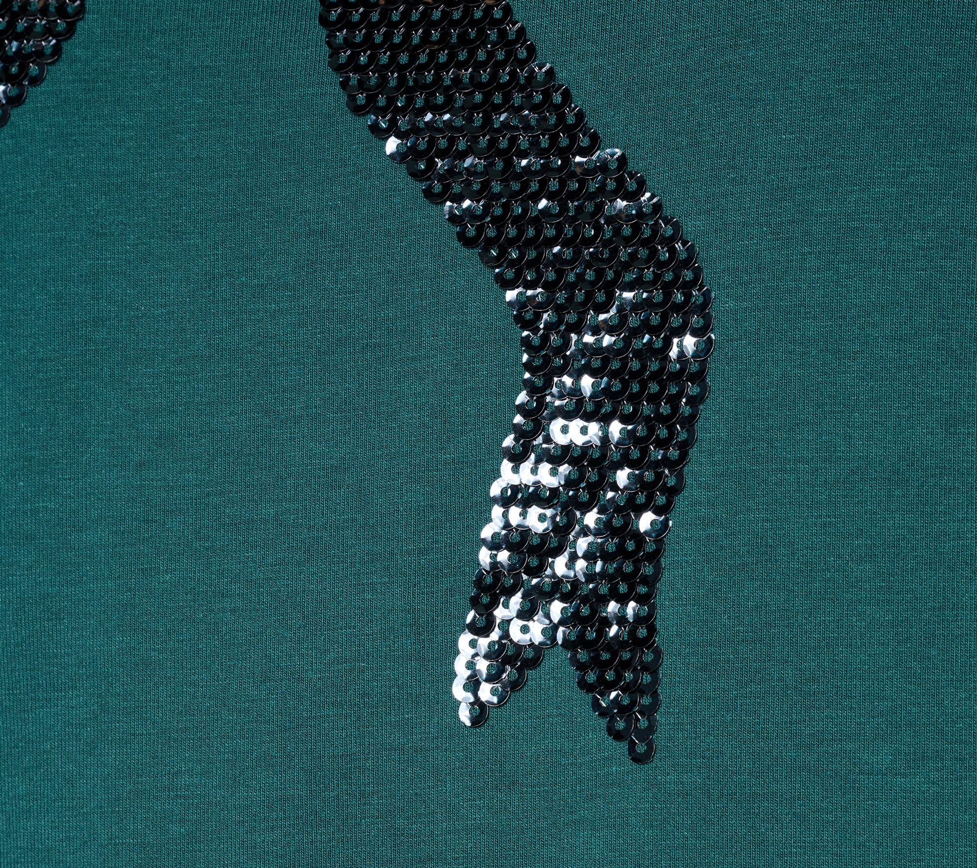 Jingle Belles by Kim Gravel TripleLuxe Knit Bow and Behold Sequin Top