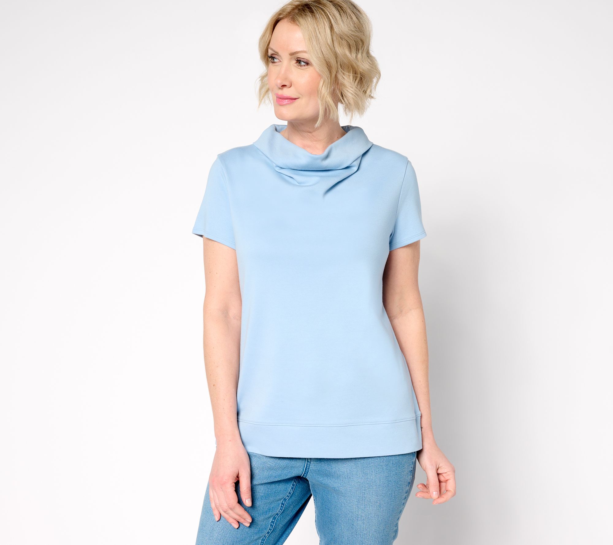 Martha Stewart Signature Essentials Knit Cowl Neck Top