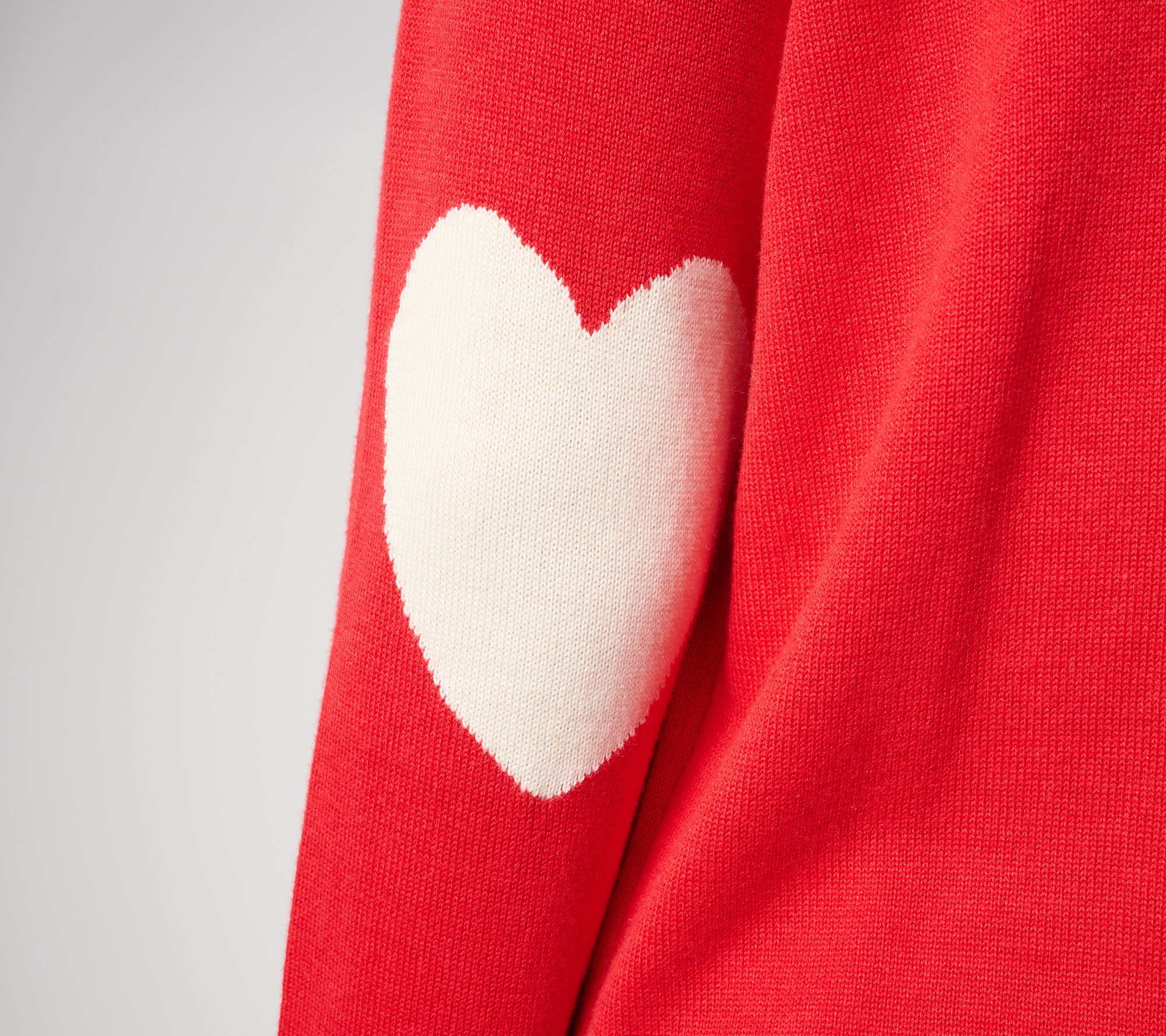Studio Park x Amy Stran V-Neck Heart Sleeve Sweater
