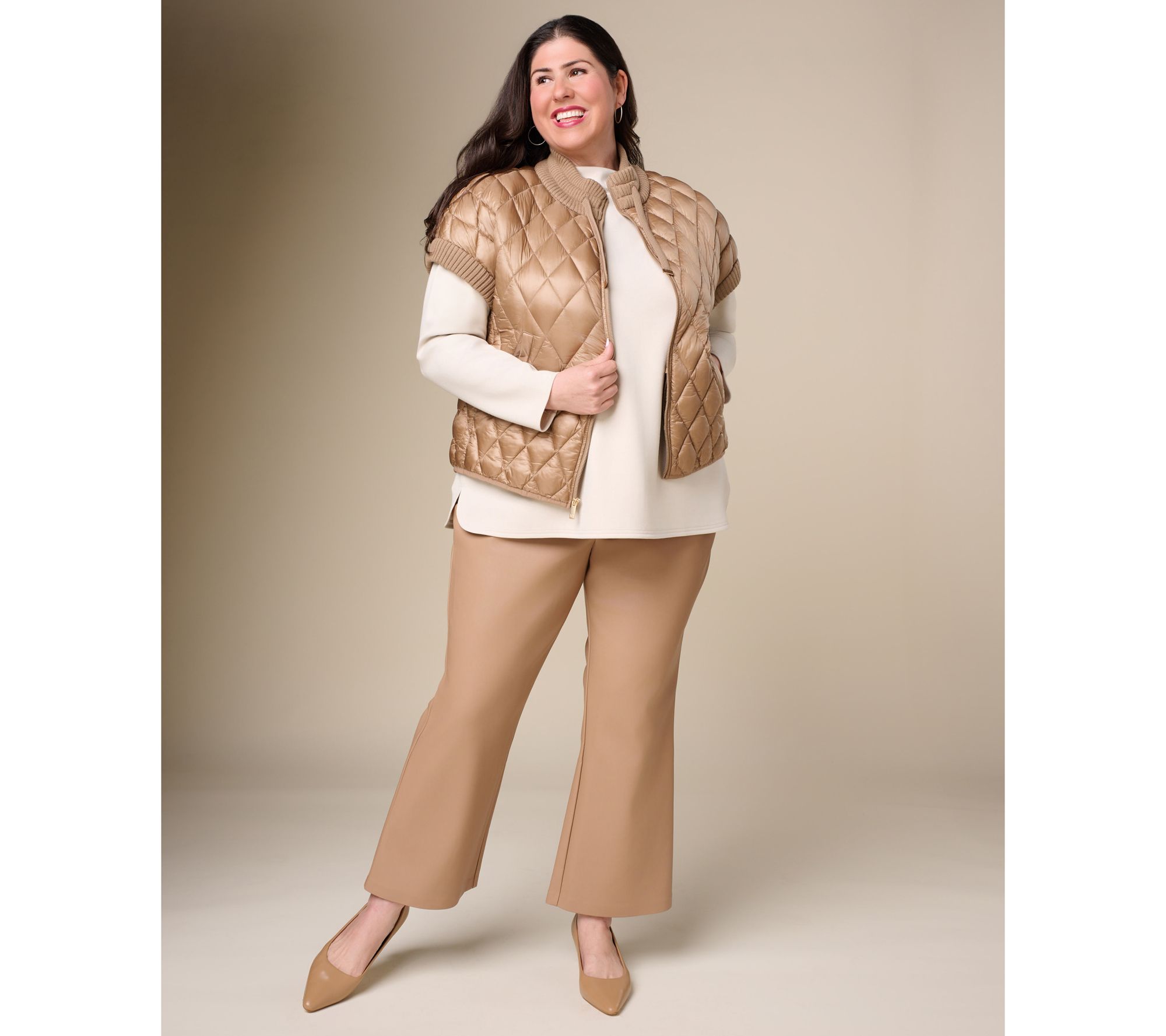 Martha Stewart Signature Diamond Quilted Short-Sleeve Jacket