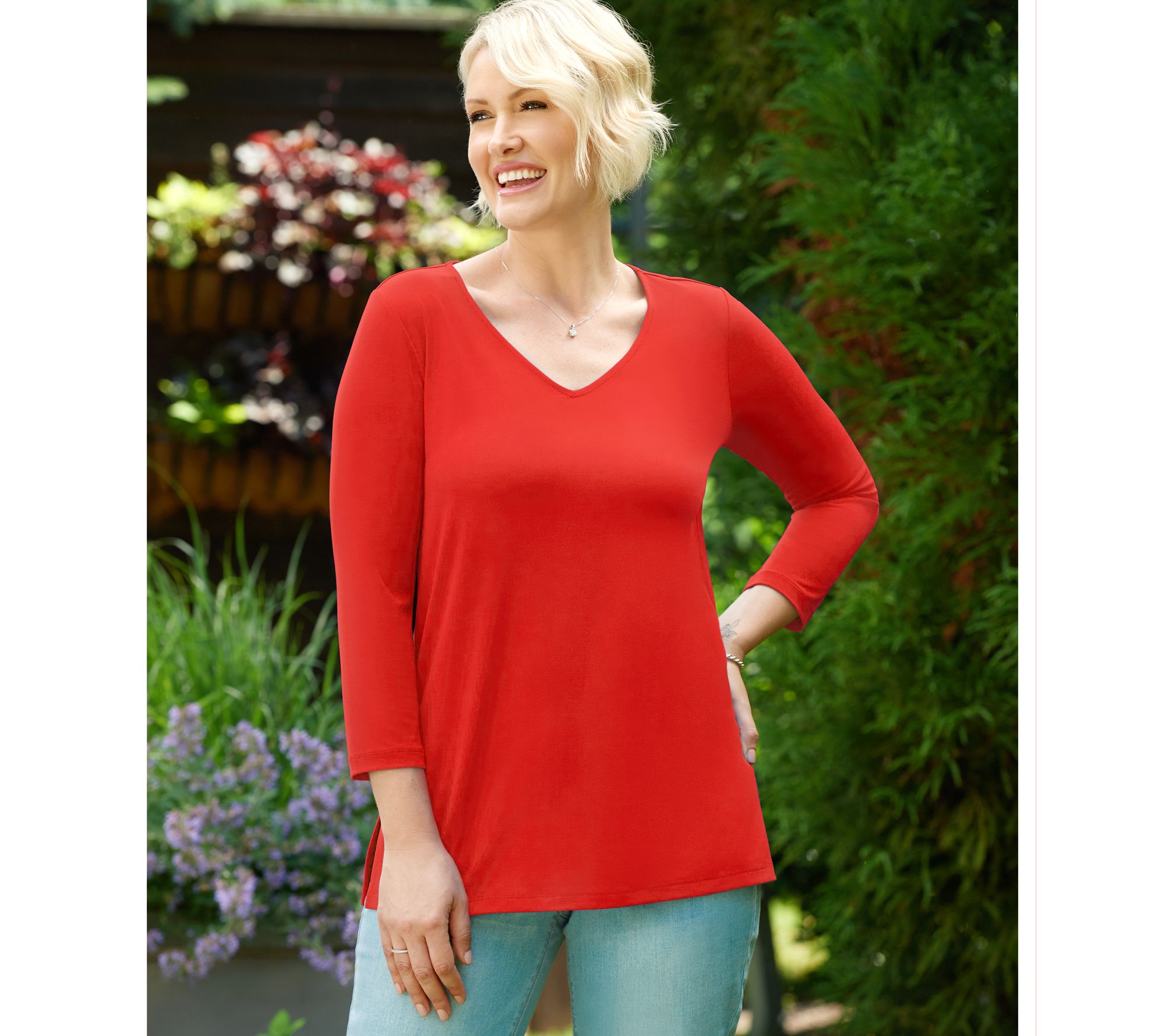 Susan Graver Modern Essentials Regular Liquid Knit Tunic
