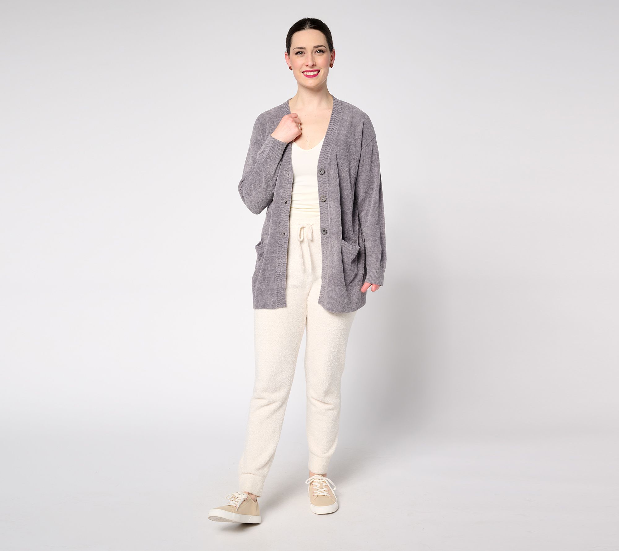 Barefoot Dreams CozyChic Ultra Lite Chevron Placket Cardigan