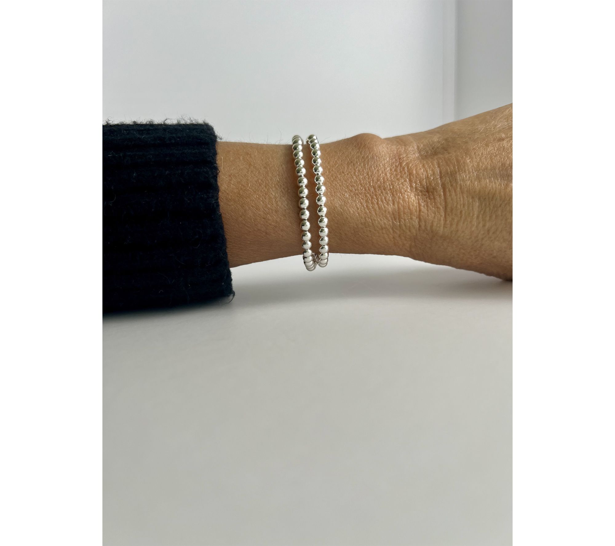 MaeMarie Wraps Silver Lining Double Slip On Bracelet, Sterling