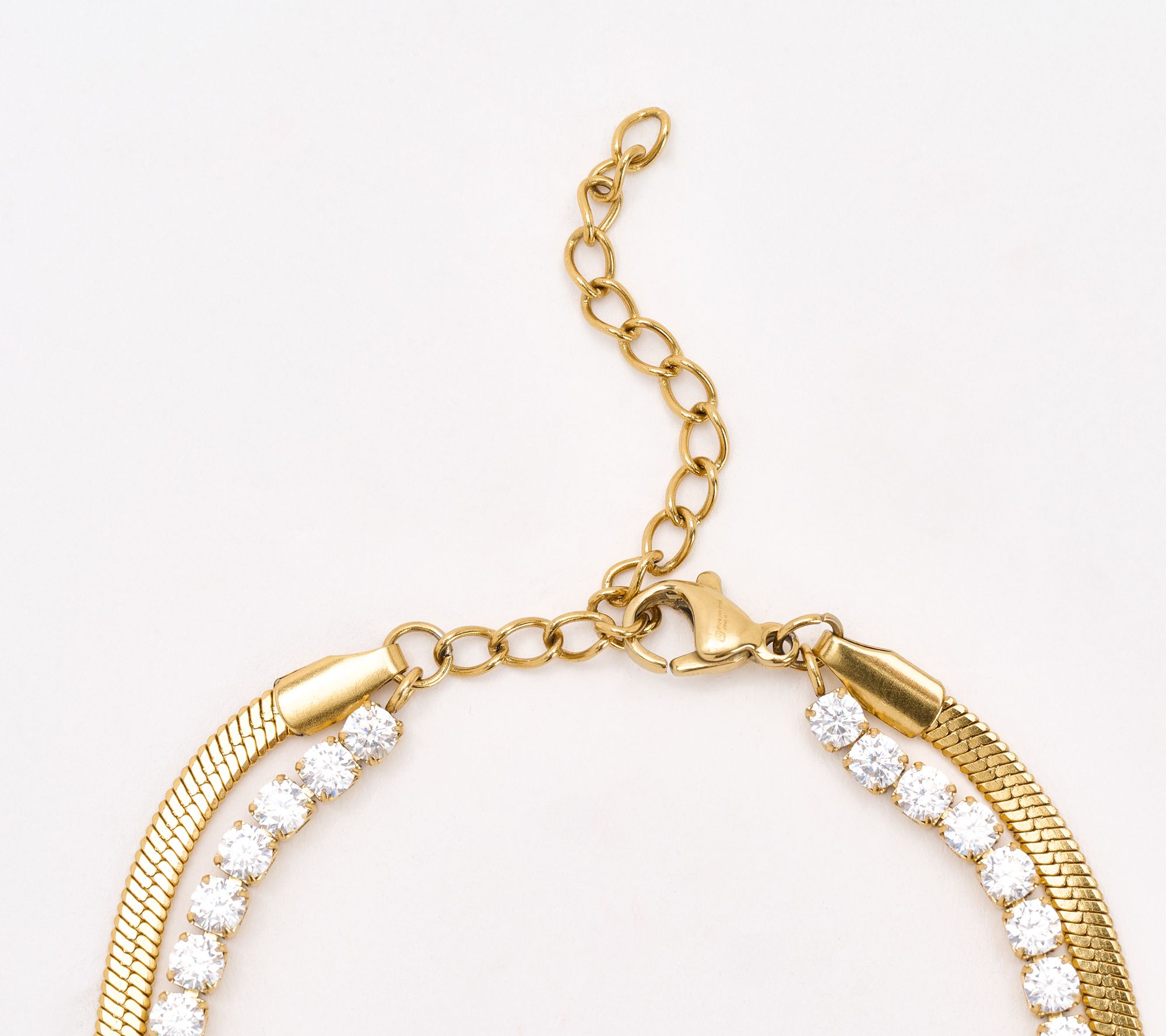 Steel by Diamonique Layered Necklace