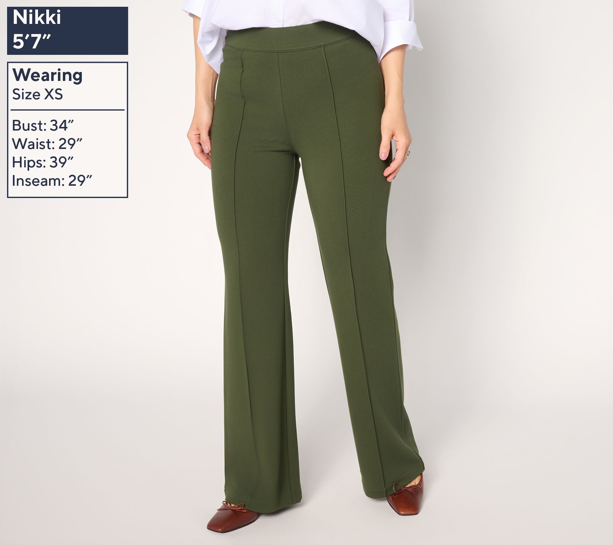 Studio Park x Sandra Bennett Petite Pull-On Ponte Flare Pant