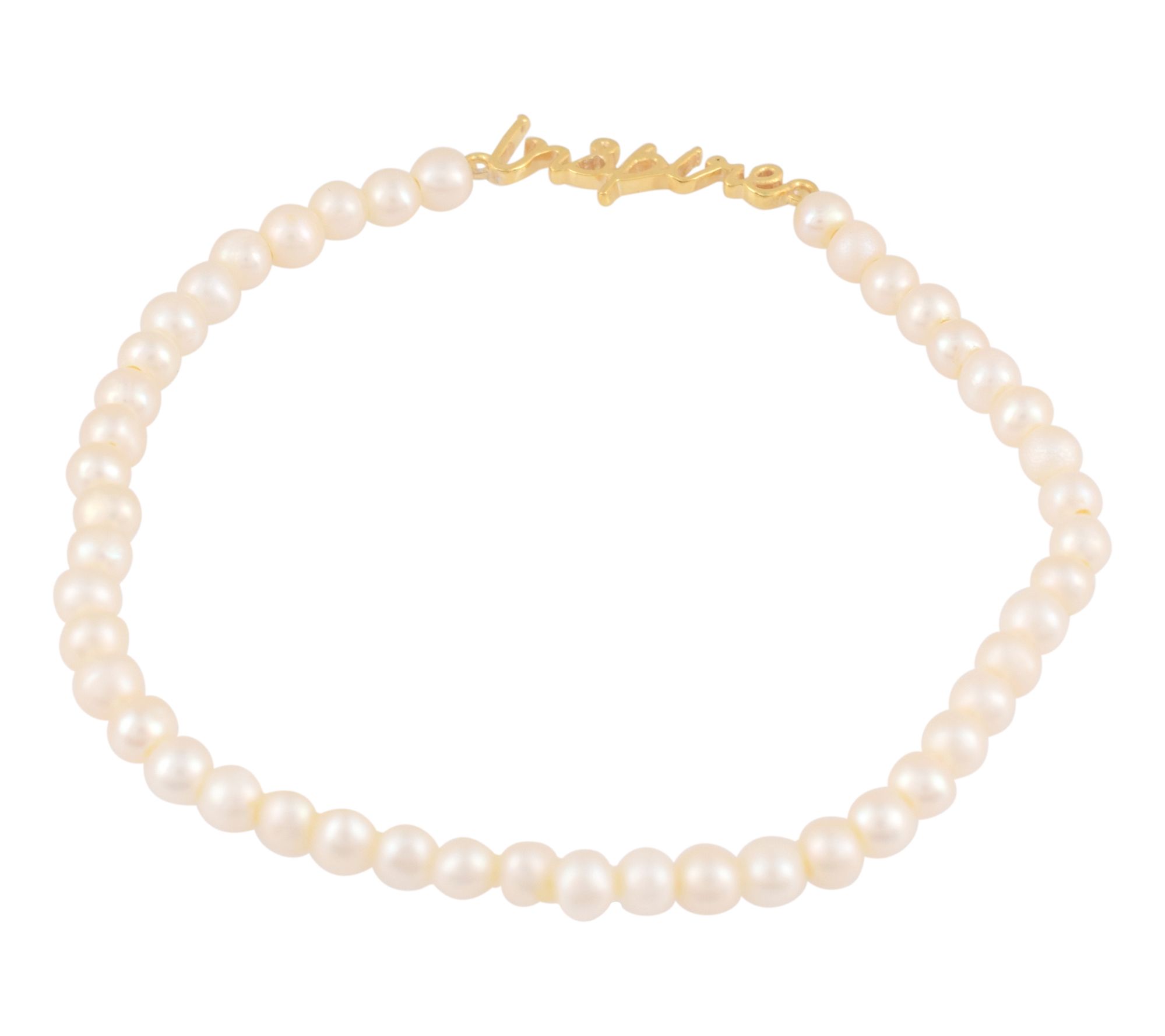 Affinity Cultured Pearl Inspire Stretch Bracelet, 14K Plated