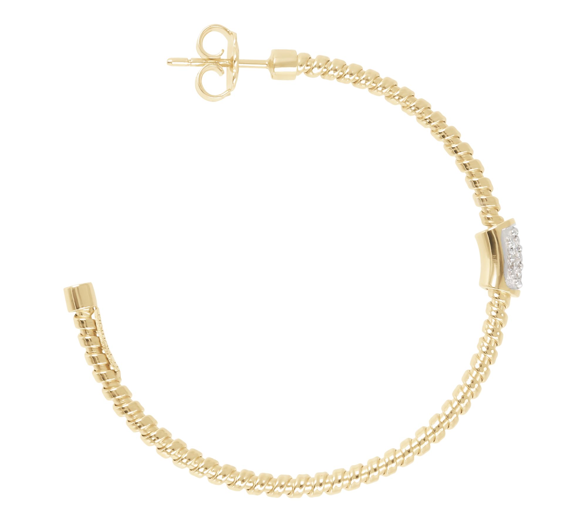 Alberto Milani Diamond Accent Tubogas Hoop Earrings, 14K Gold