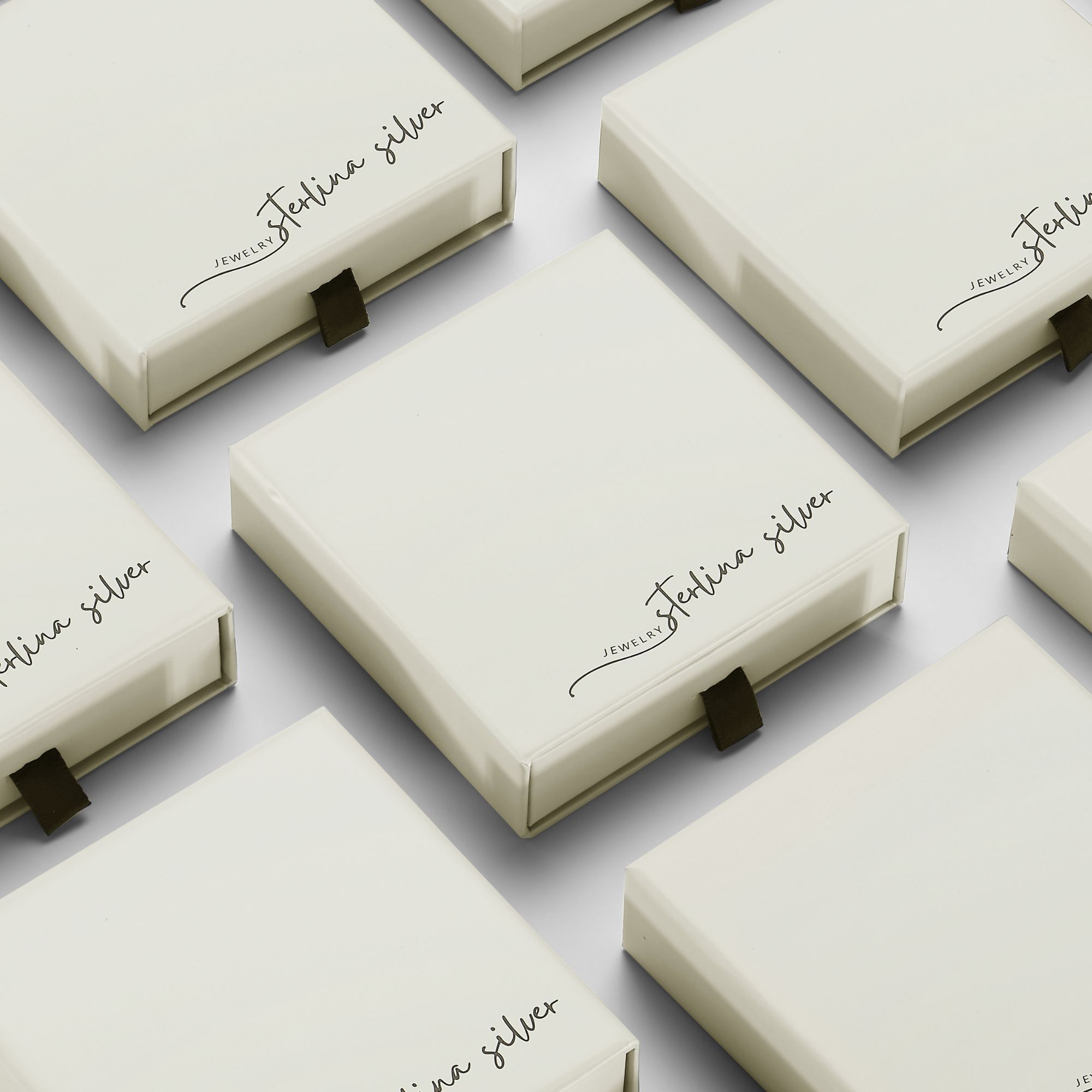 Sterlina Silver Pear & Round Cut Station Necklace, Sterling