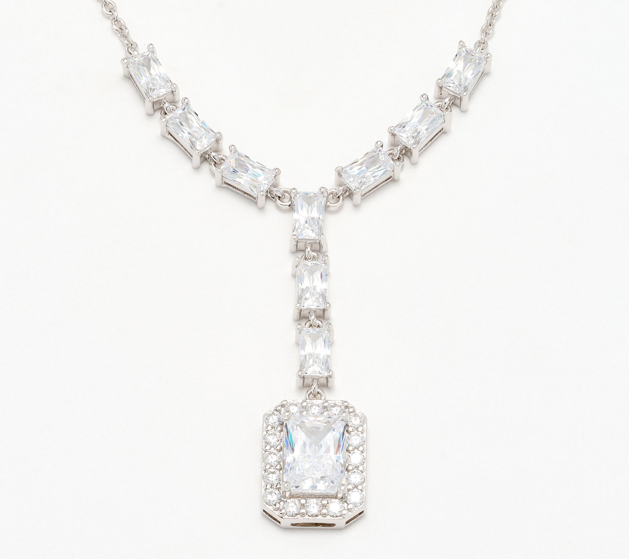 Diamonique x Kathy Levine Luminosa Necklace, Sterling Silver