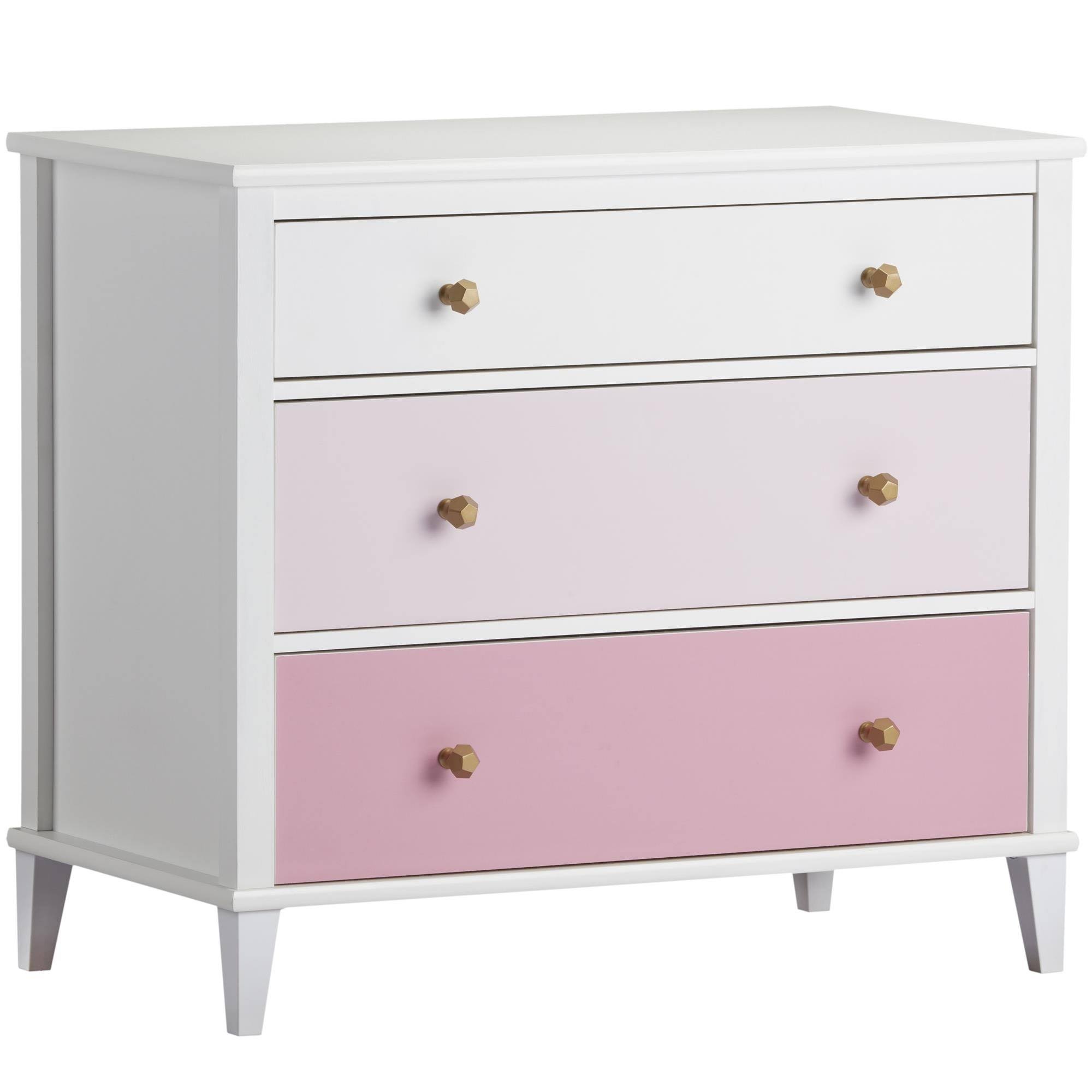 Little Seeds - Monarch Hill Poppy White & Pink 3-Drawer Dresser