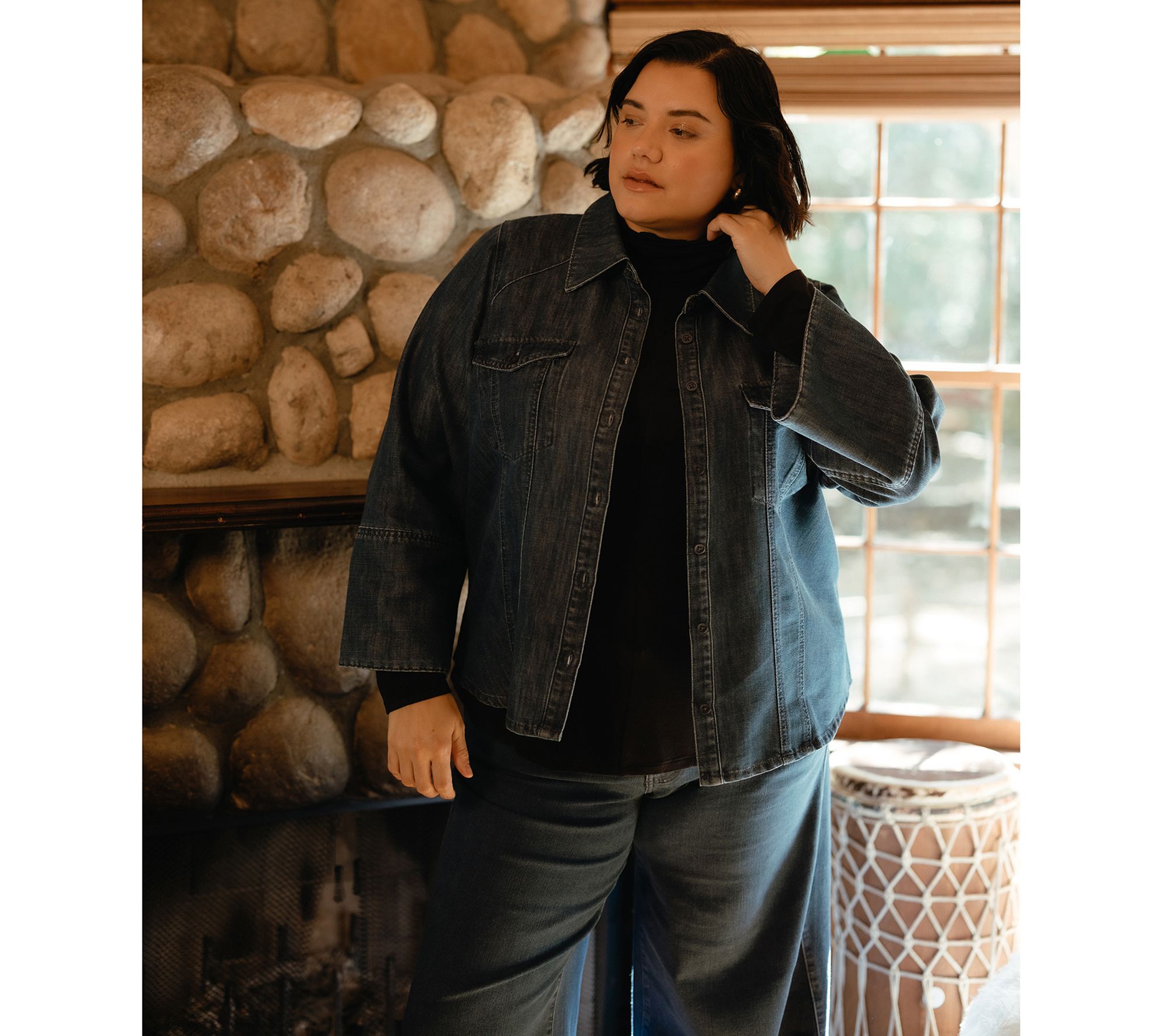 Me by Jennie Garth Larimer Long Sleeve Turtleneck Top