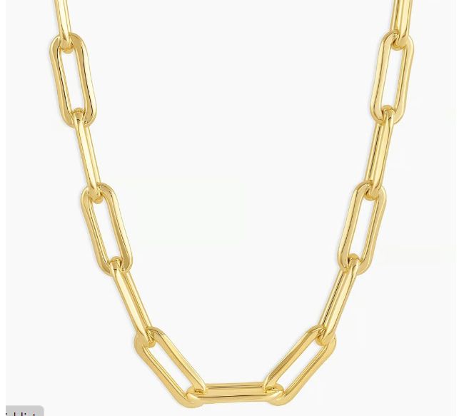 Alkeme 14K Gold Bold Paperclip Link Necklace