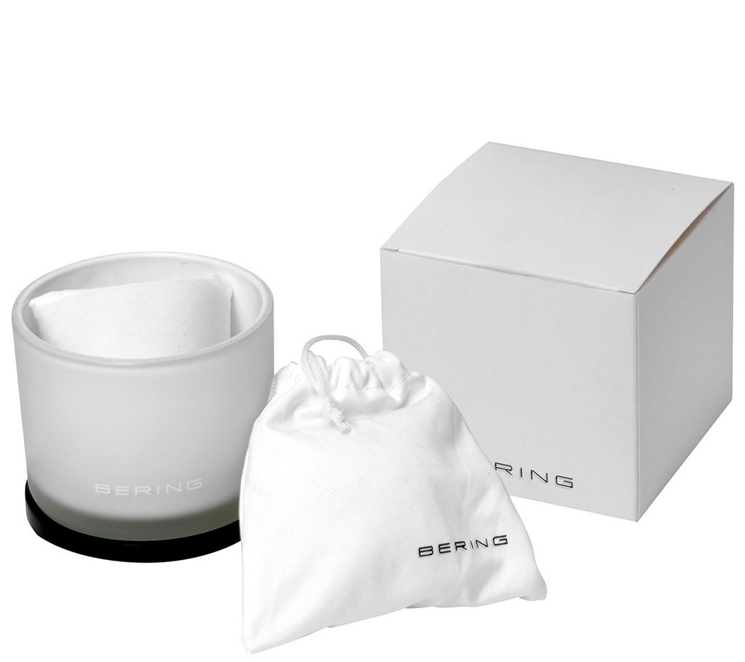 Bering Women's Rosetone & Black Mesh Bracelet Watch