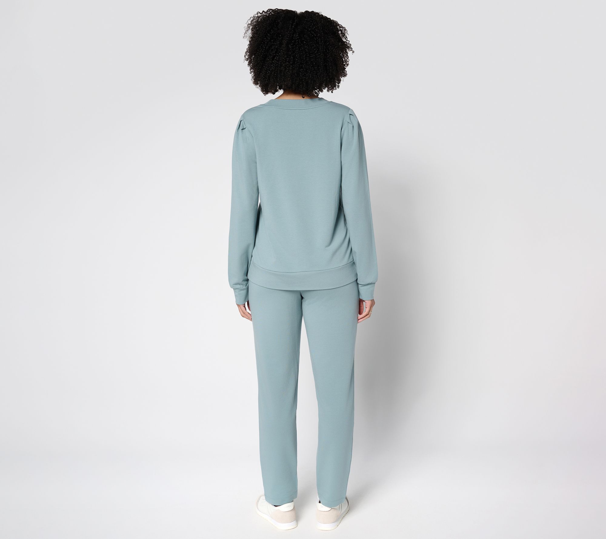 AnyBody Regular Cozy Knit French Terry Top & Pants Set