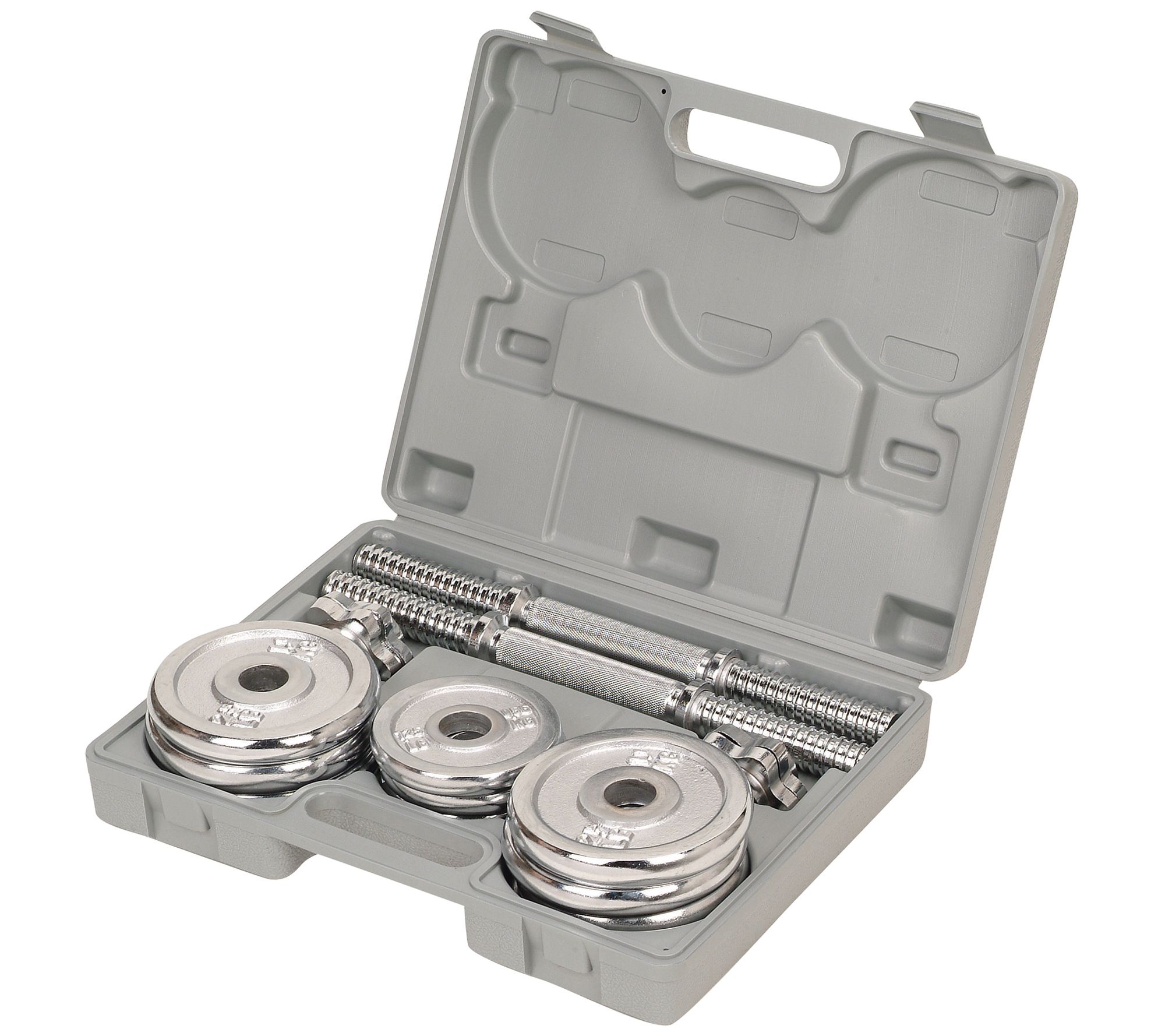 Sunny Health & Fitness 33-lb Dumbbell Chrome Set