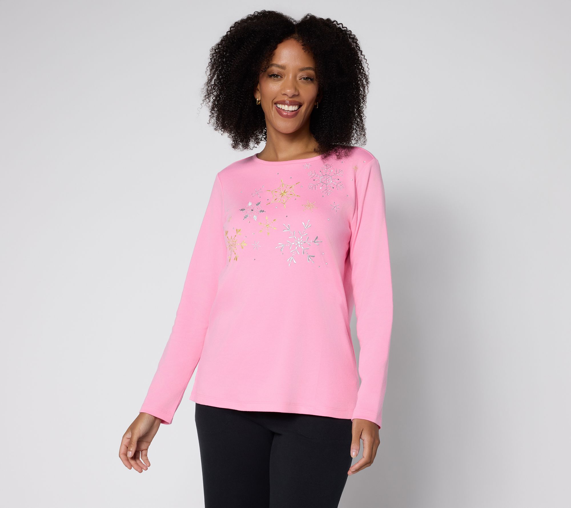 Quacker Factory Blizzard Long Sleeves Top