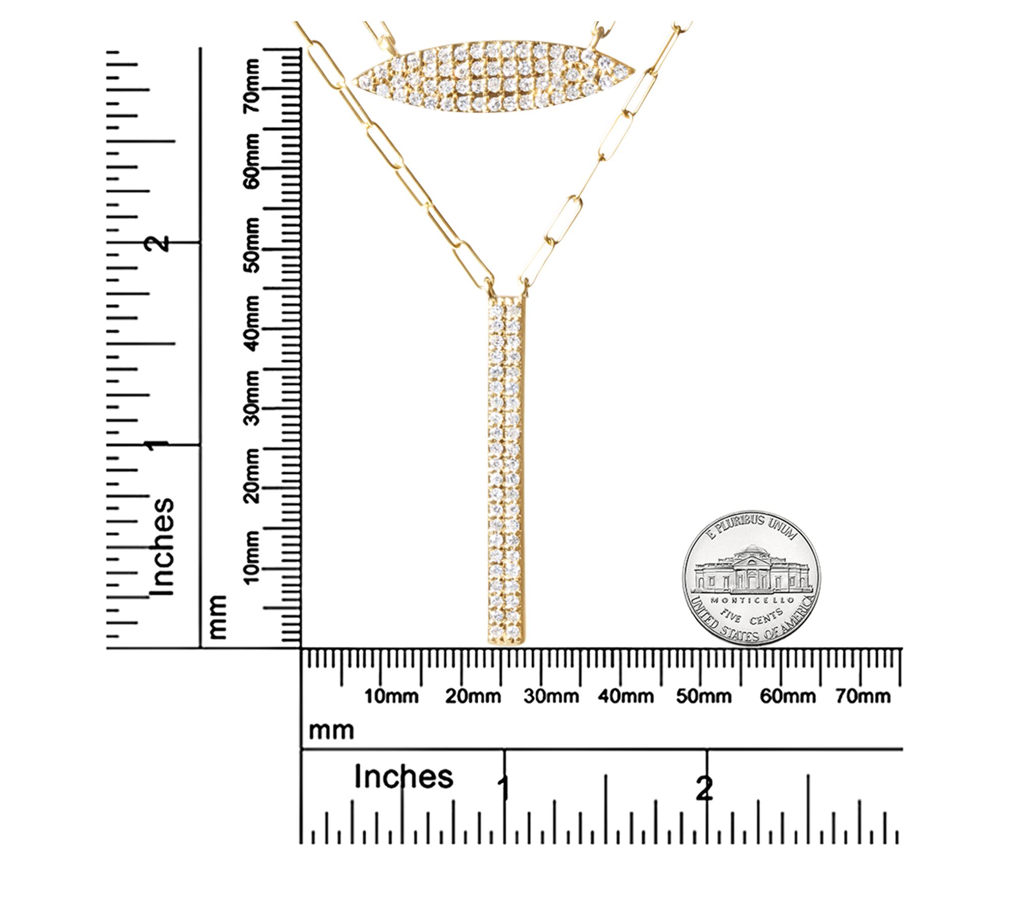 Haus of Brilliance 0.40 cttw Diamond Layered Necklace, 14K