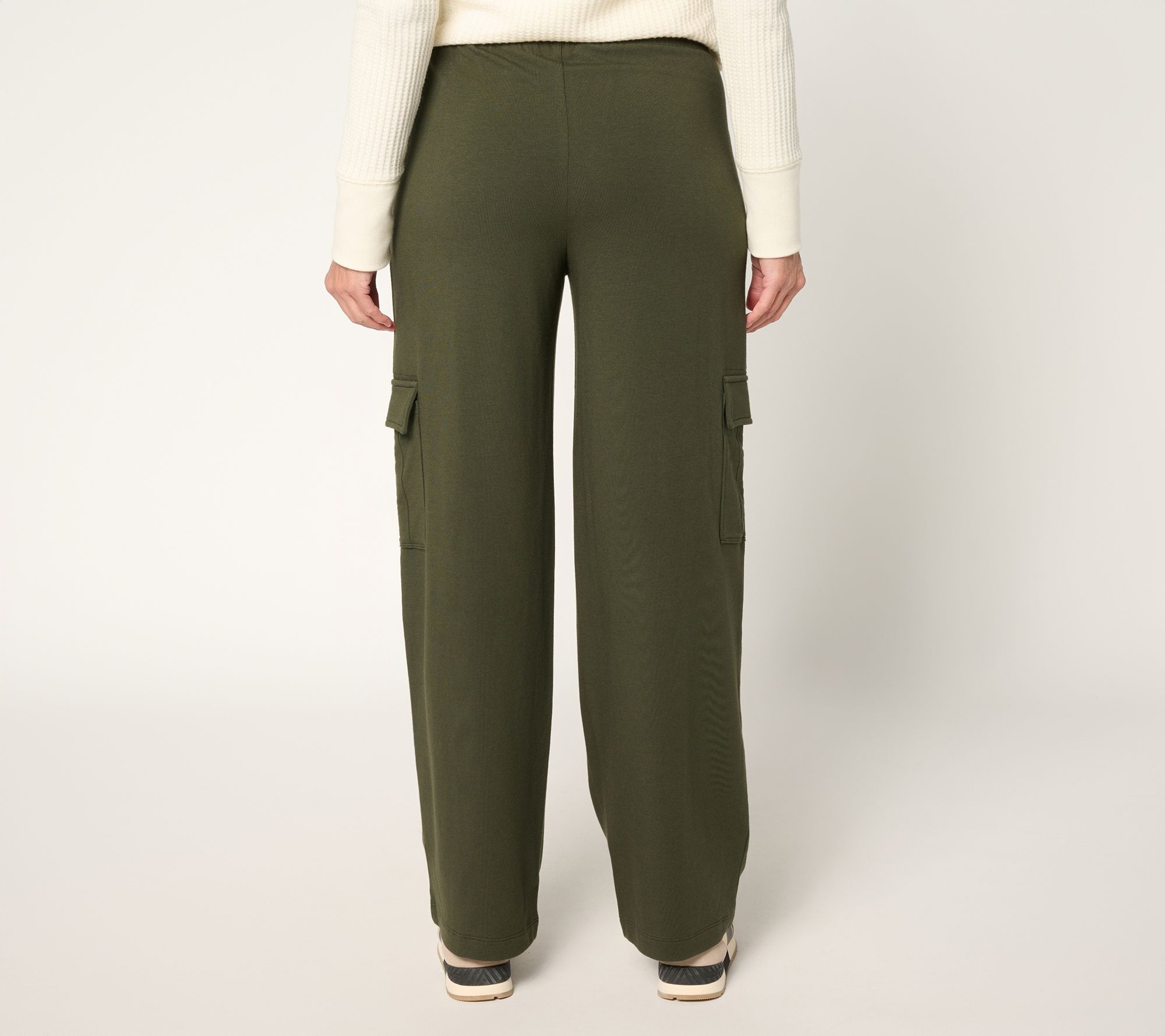 AnyBody Regular Cozy Knit French Terry Cargo Pants