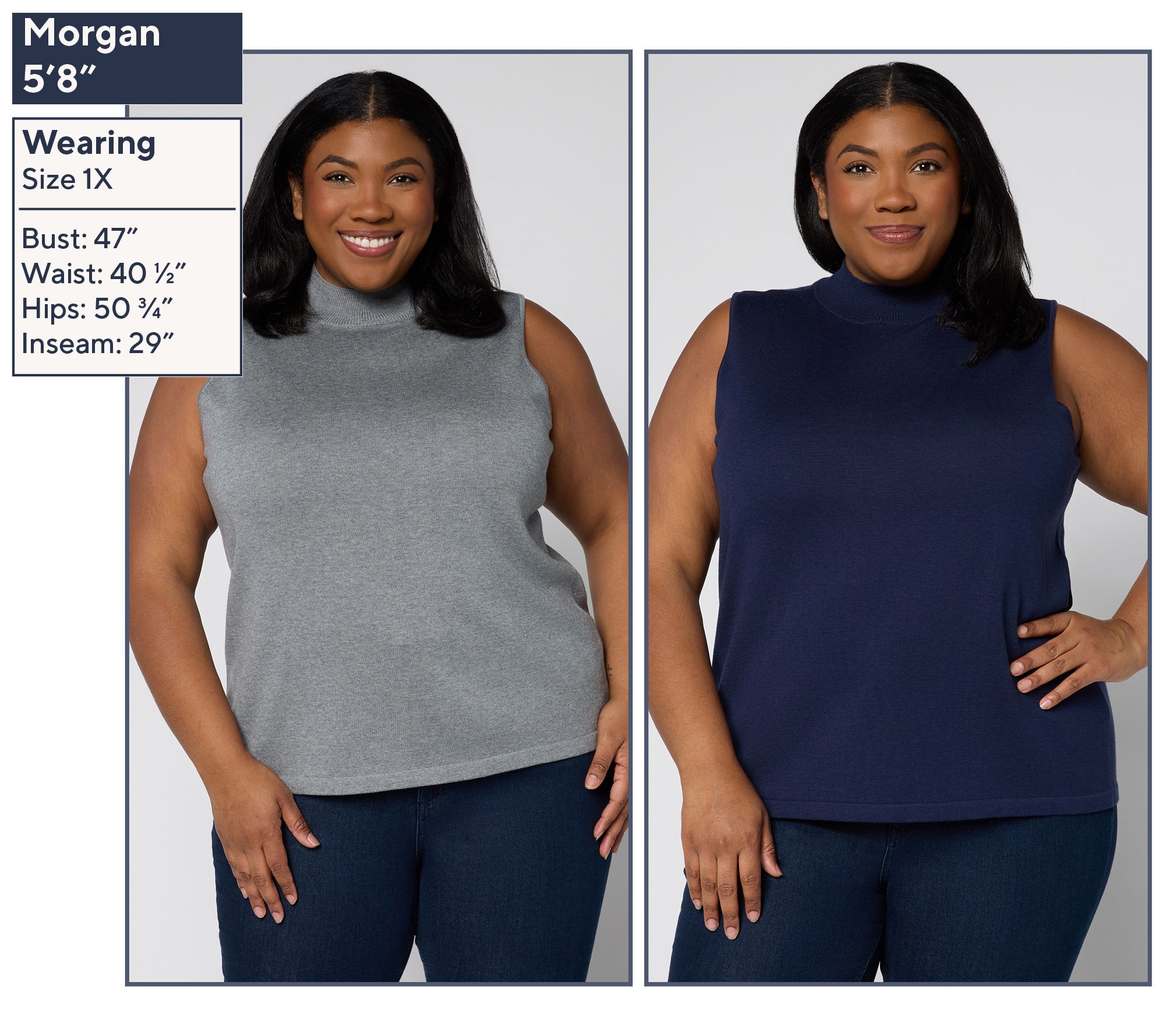 Joan Rivers Wardrobe Builders 2-Pack Mock Neck Sleeveless Swtr