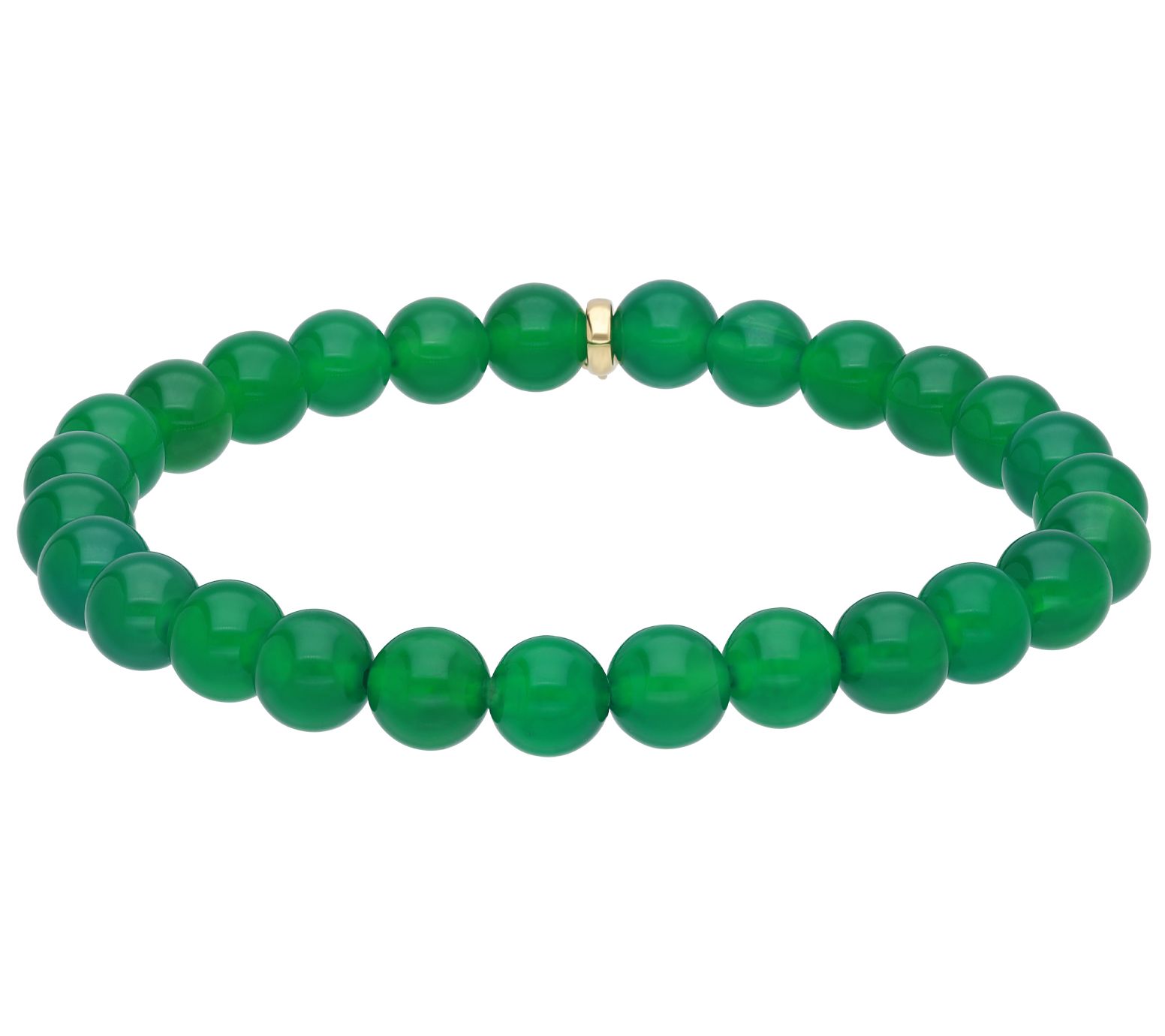 Elyse Ryan 14K Gold Clad Chalcedony Beaded Stre tch Bracelet