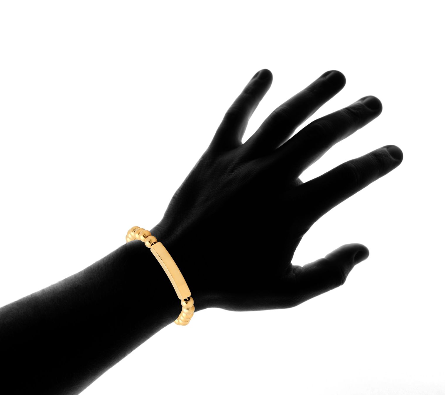 Steel by Design 18k Gold Plated Id Bracelet