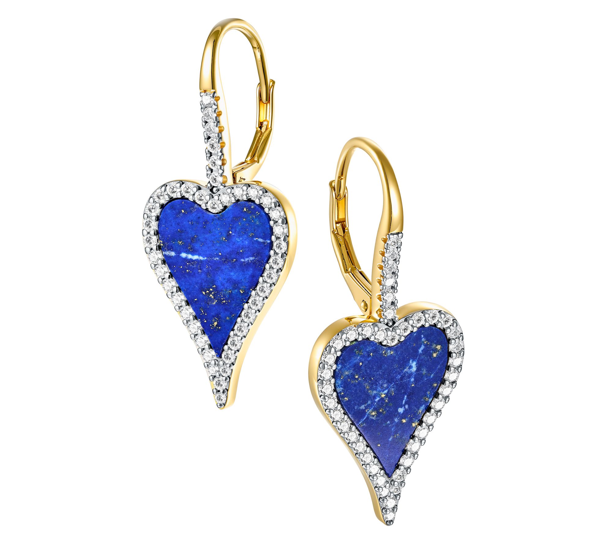 JEN by Jennifer Miller Lapis or Pearl Heart Earrings, Sterling