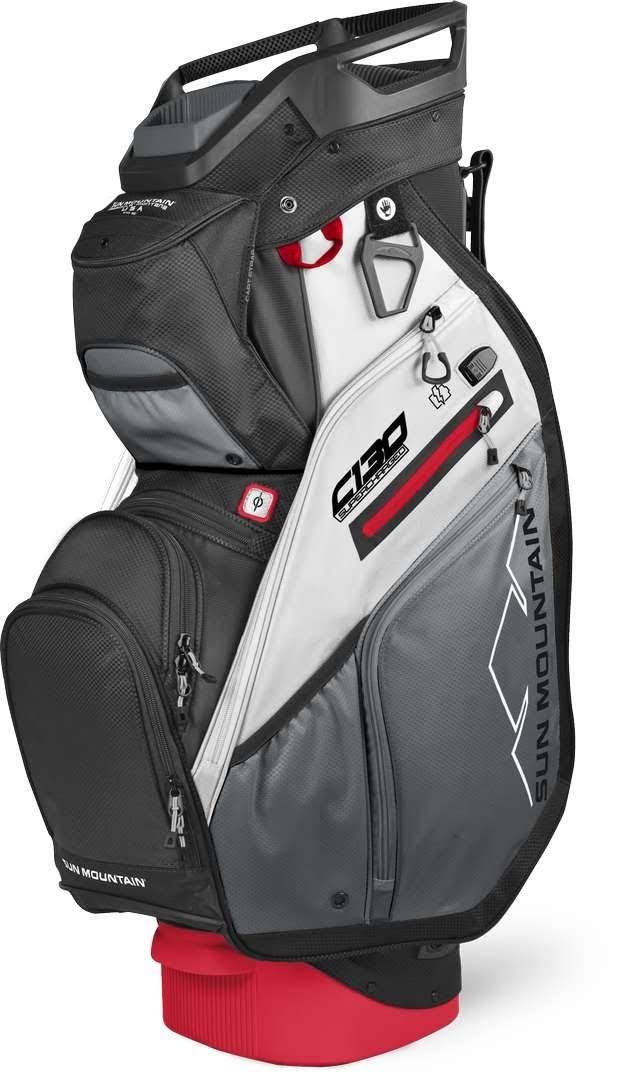 Sun Mountain C-130 Supercharged Cart Bag, Navy/White/Red