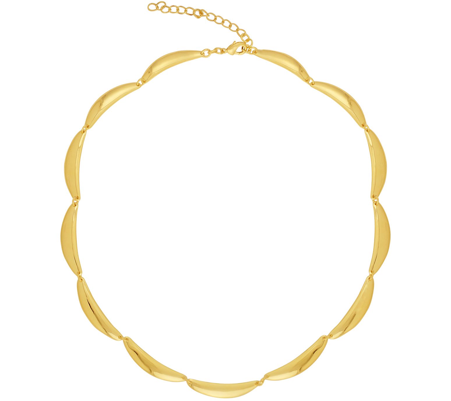 Sterling Scalloped Collar Necklace by Silver Style