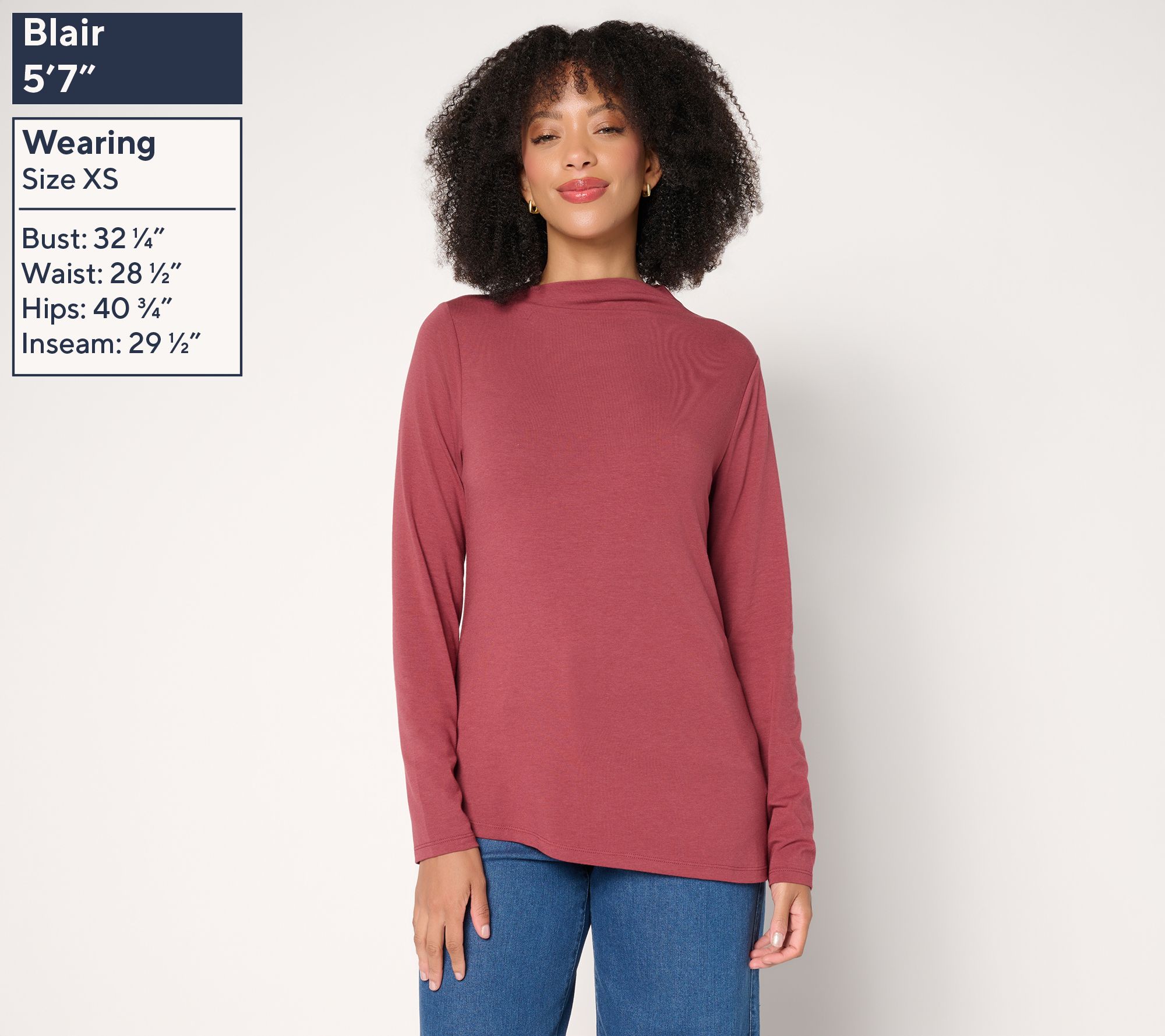 Me by Jennie Garth Windy Asymmetric Long-Sleeve Top