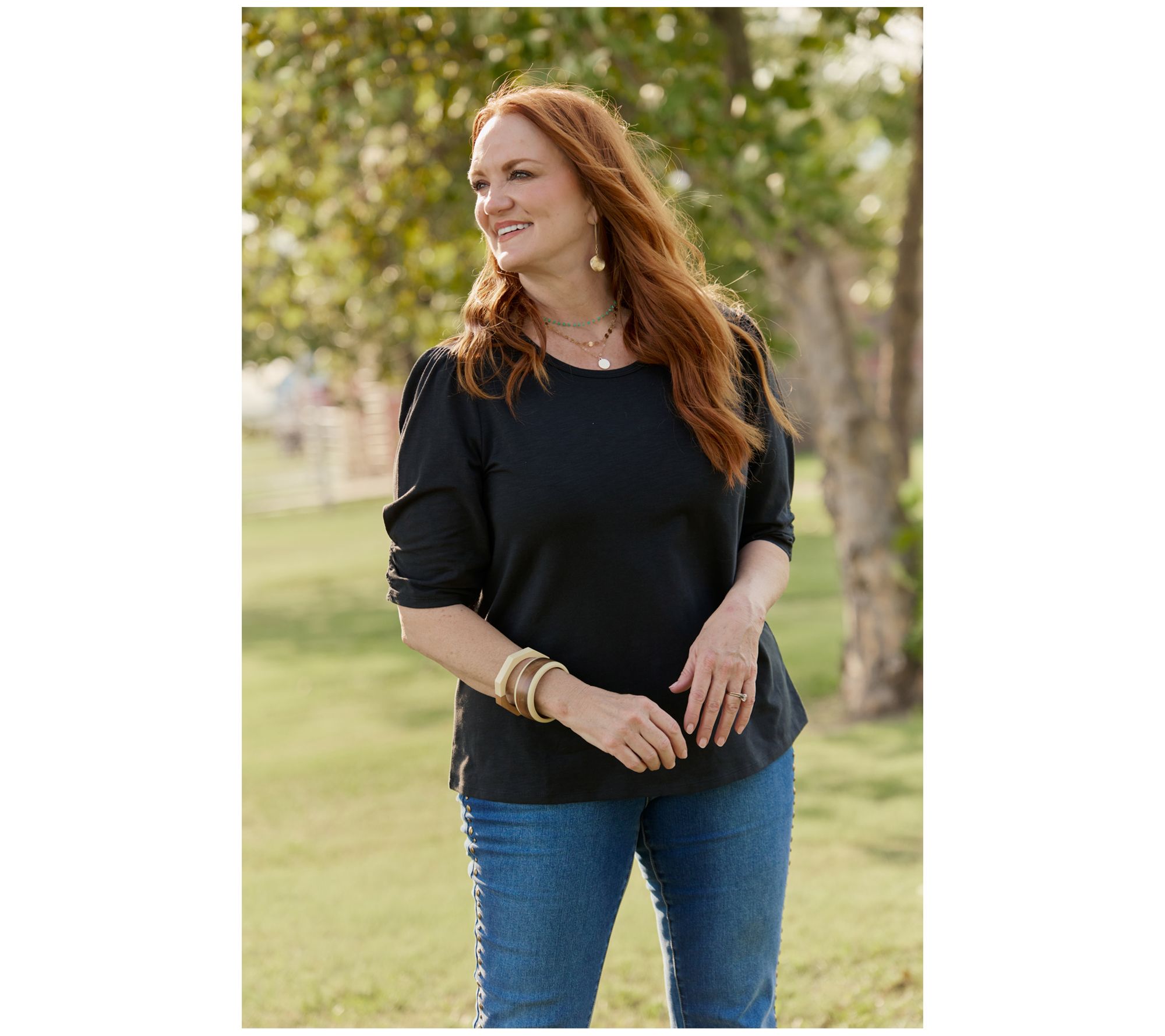 Ree by The Pioneer Woman Essentials Puff Sleeve Top