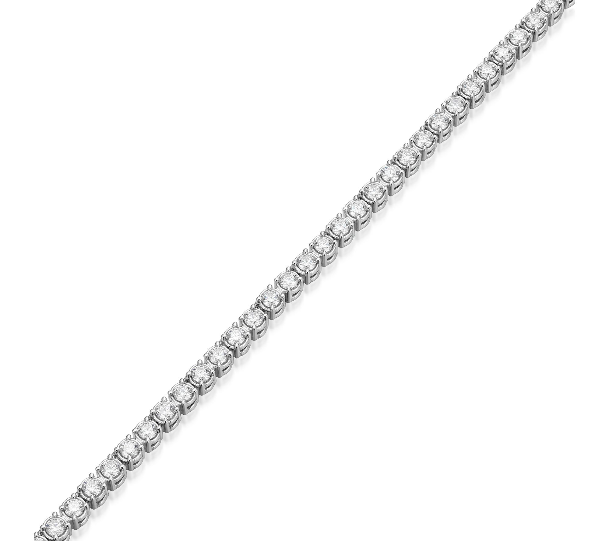 Moissanite 6.10 cttw Tennis Necklace, SterlingSilver