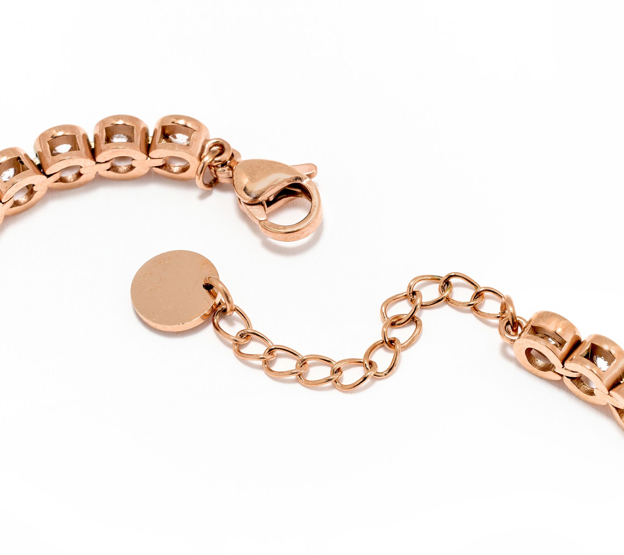 Steel by Diamonique Adjustable Tennis Bracelet