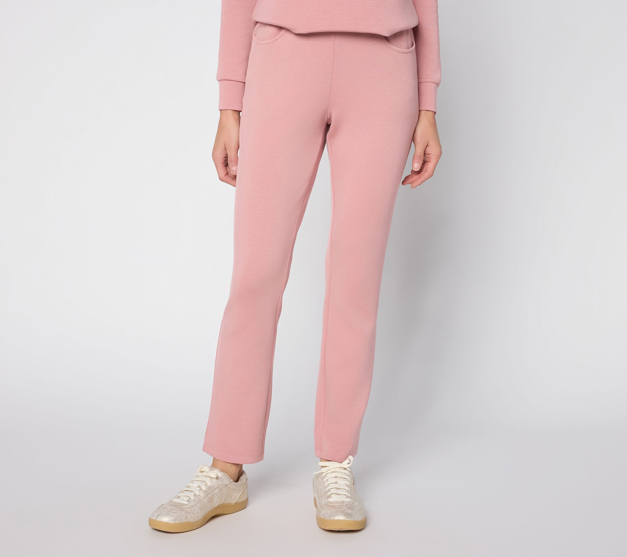 Belle by Kim Gravel Petite ScubaLuxe Straight Leg Pants