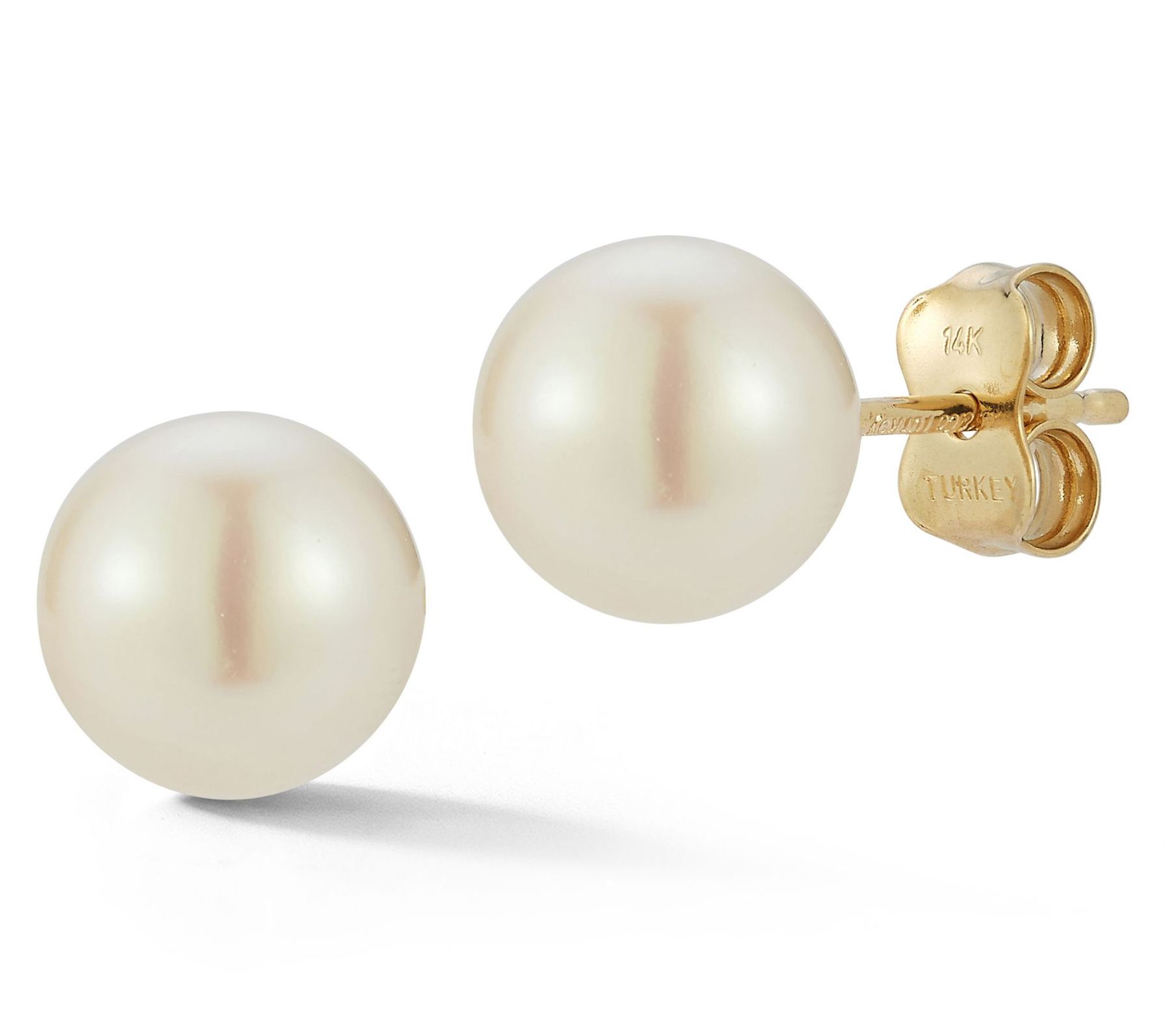 Luminosa Gold Classic Cultured Pearl Stud Earrings, 14K