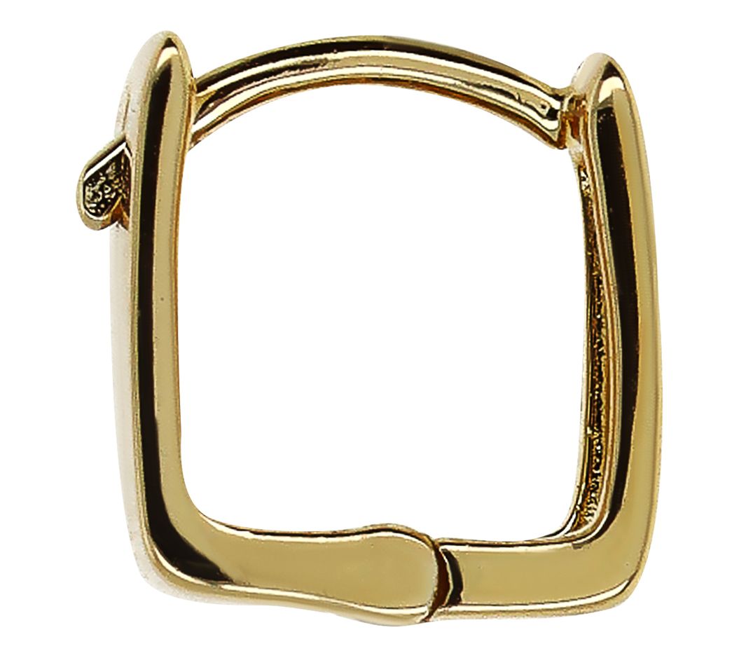 David Markstein Sterling Polished Rectangle Hoop Earrings