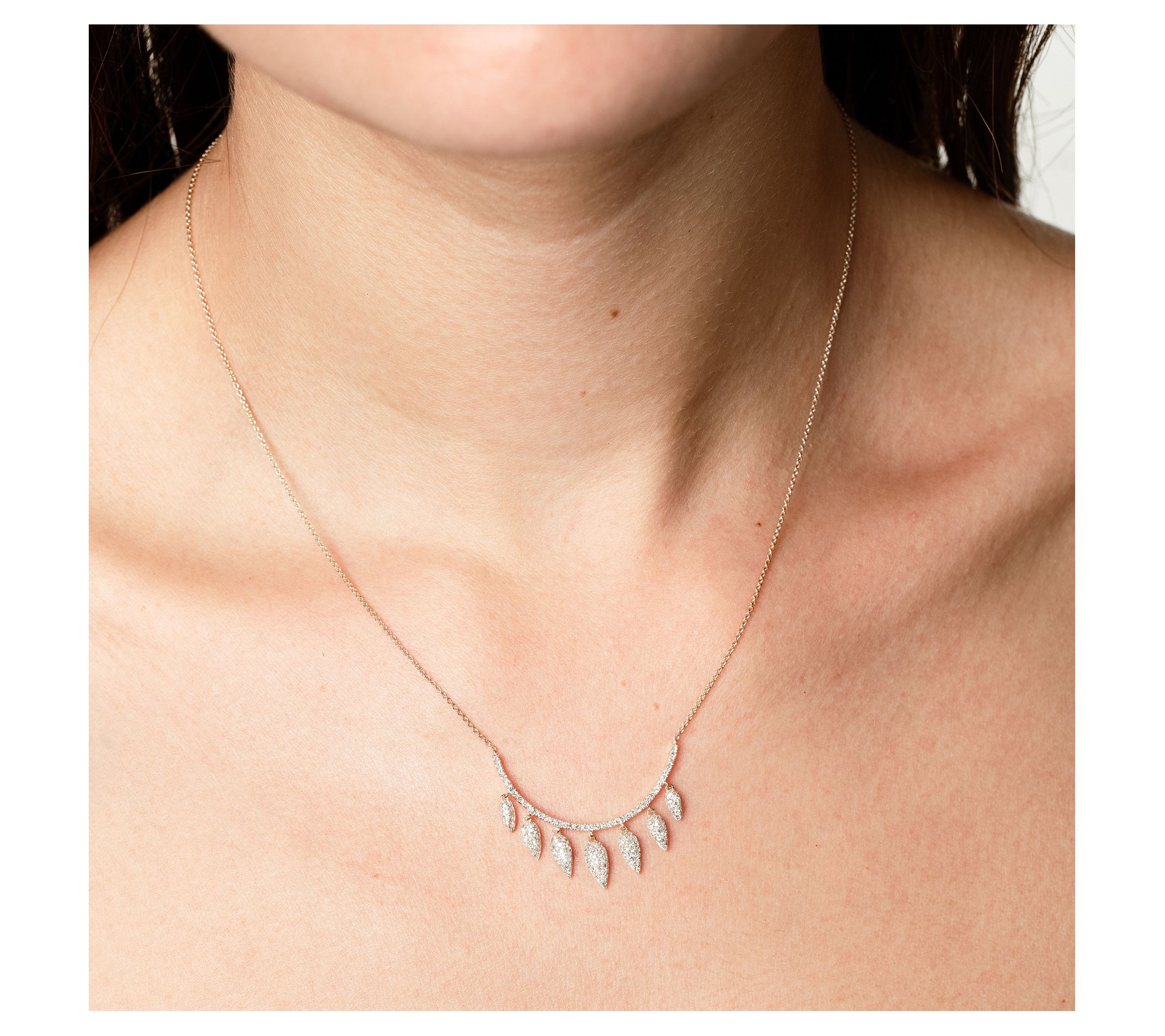 Affinity 0.65 cttw Diamond Dangle Necklace, 14KGold