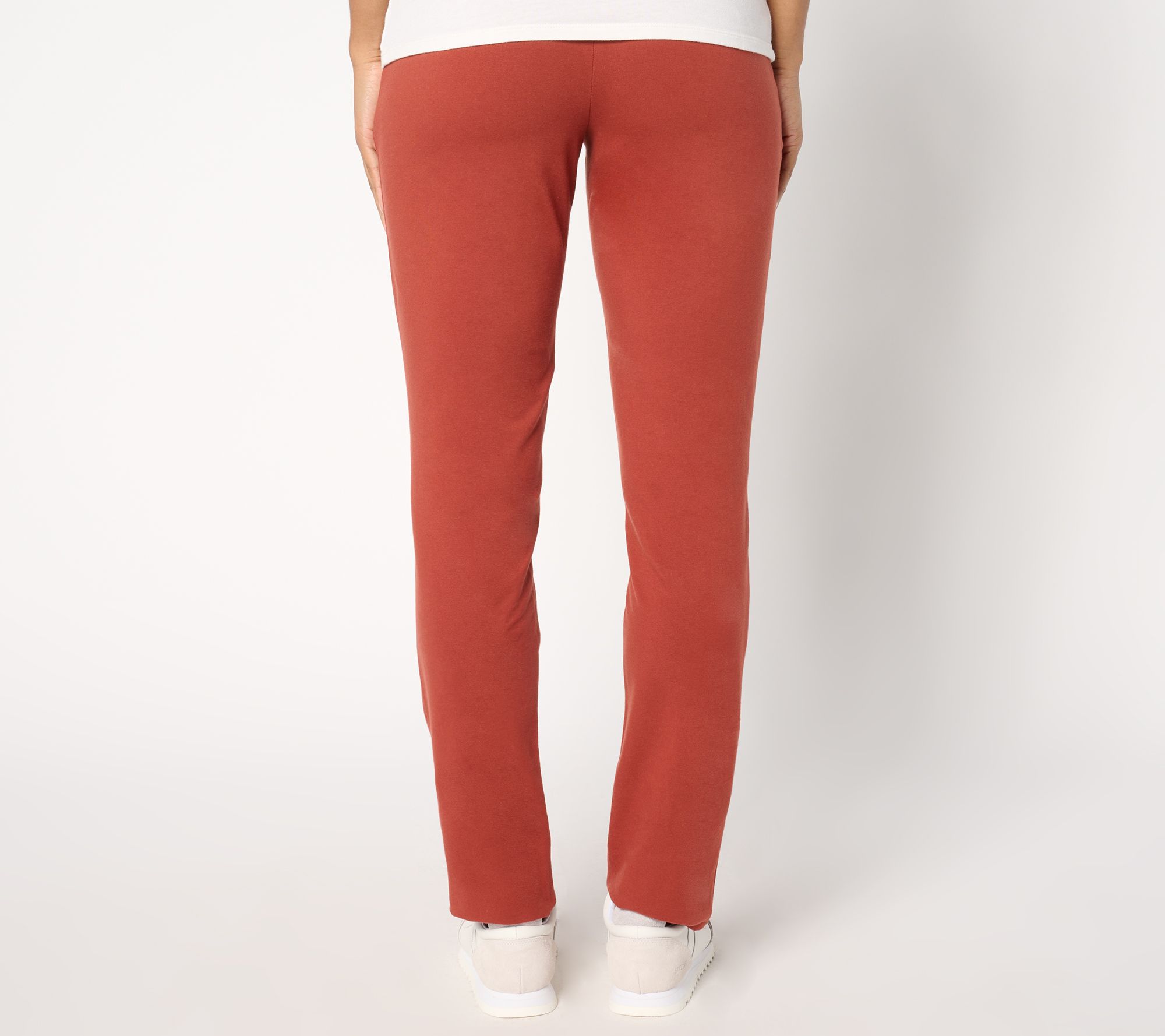 Denim & Co. Active Regular Duo Stretch Slim Straight Pants