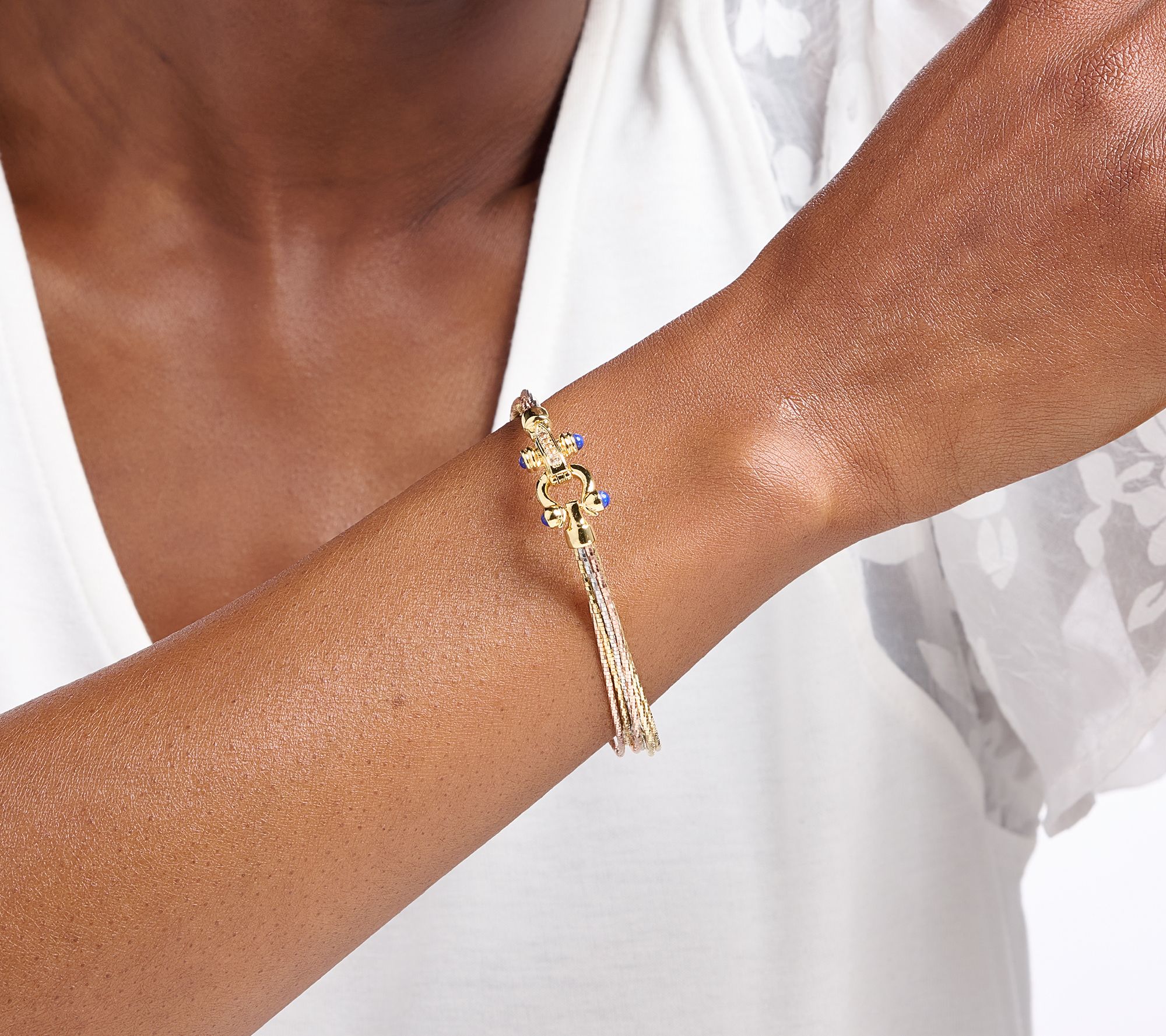 David Markstein Bronze Multi-Strand Omega Bracelet w/ Buckle Clasp