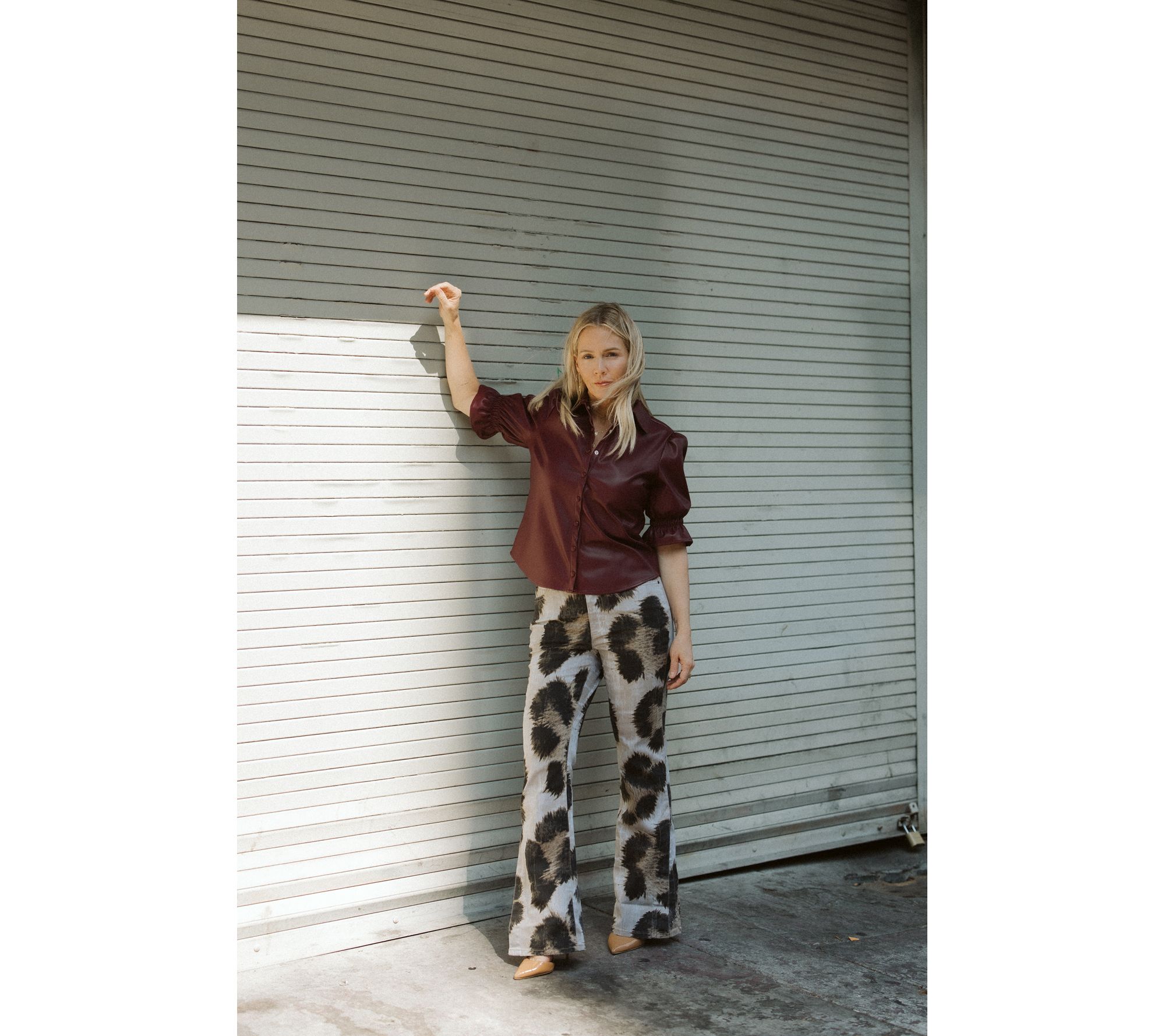 Me by Jennie Garth Petite City Flare Jeans- Cheetah