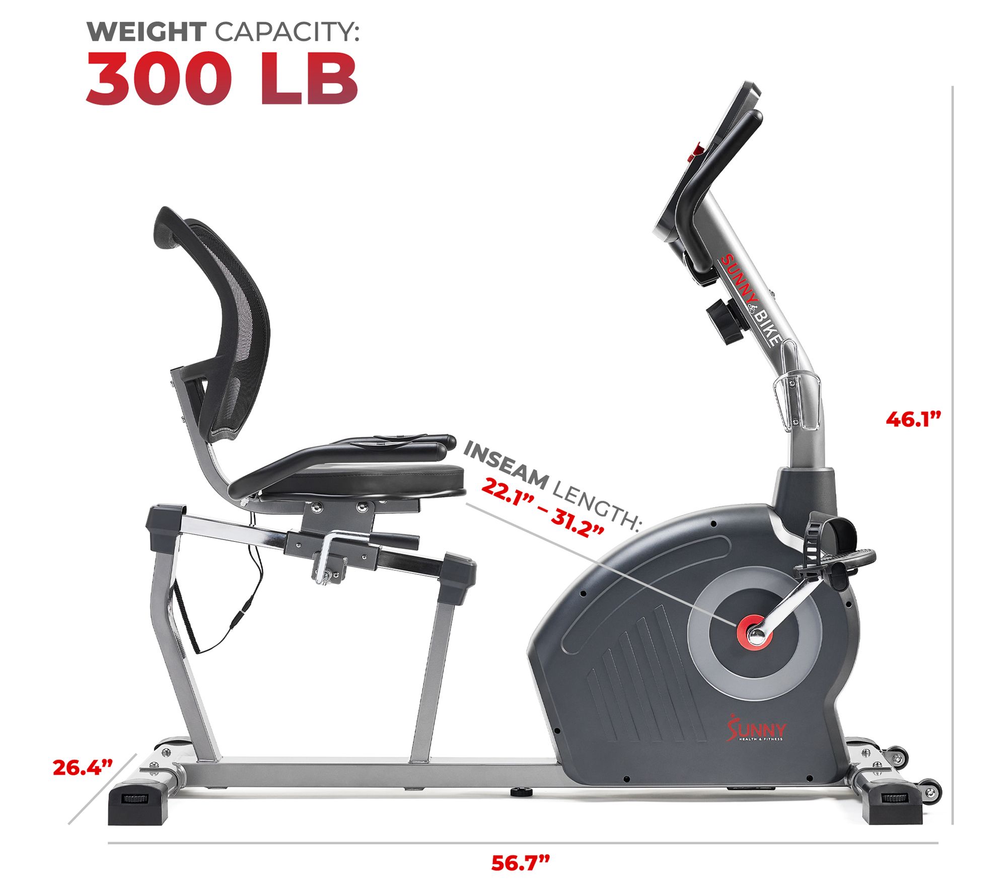 Sunny Health & Fitness Elite Interactive Series Recumbent Bike