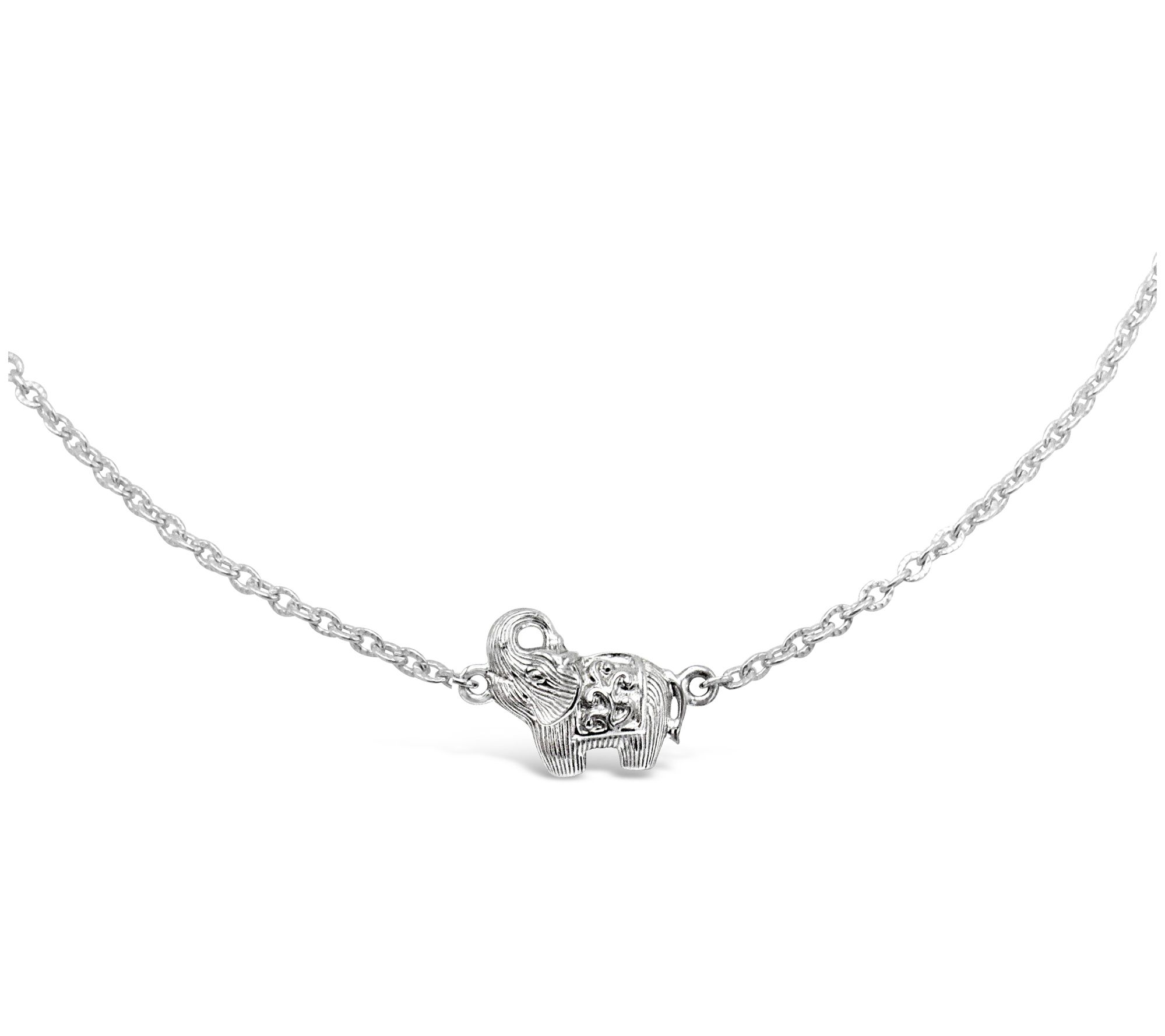 Ariva Sterling Silver Elephant Ankle Bracelet