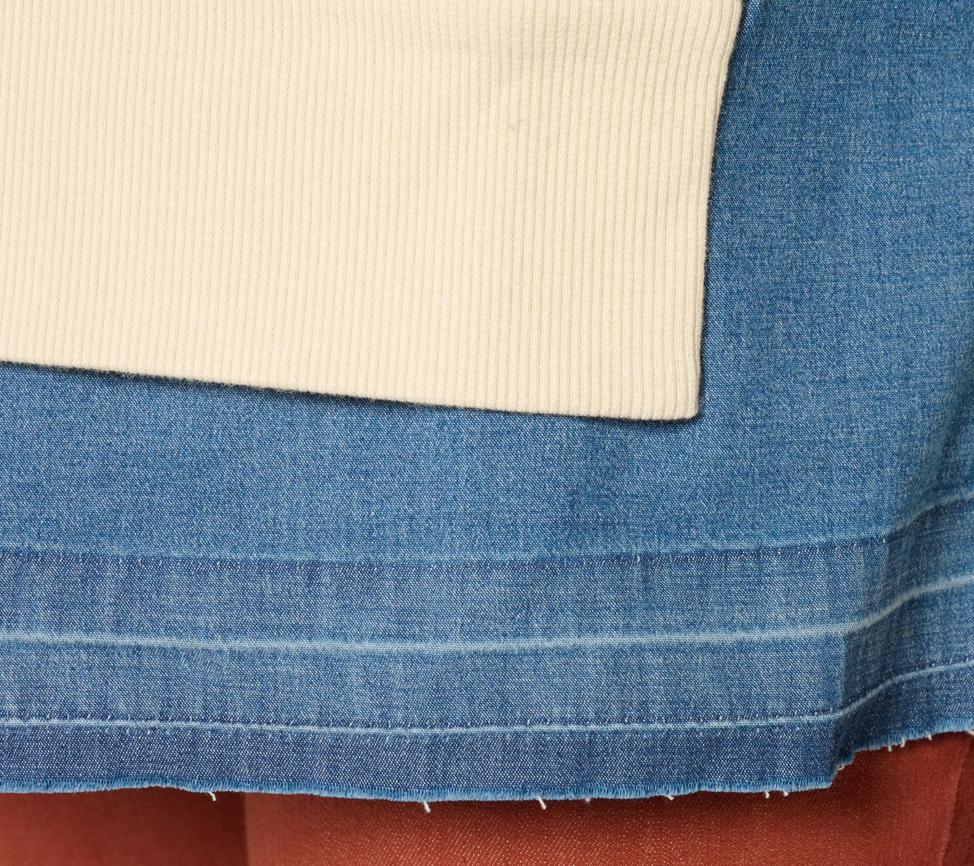 LOGO by Lori Goldstein Long Sleeve Mix Media Sweatshirt