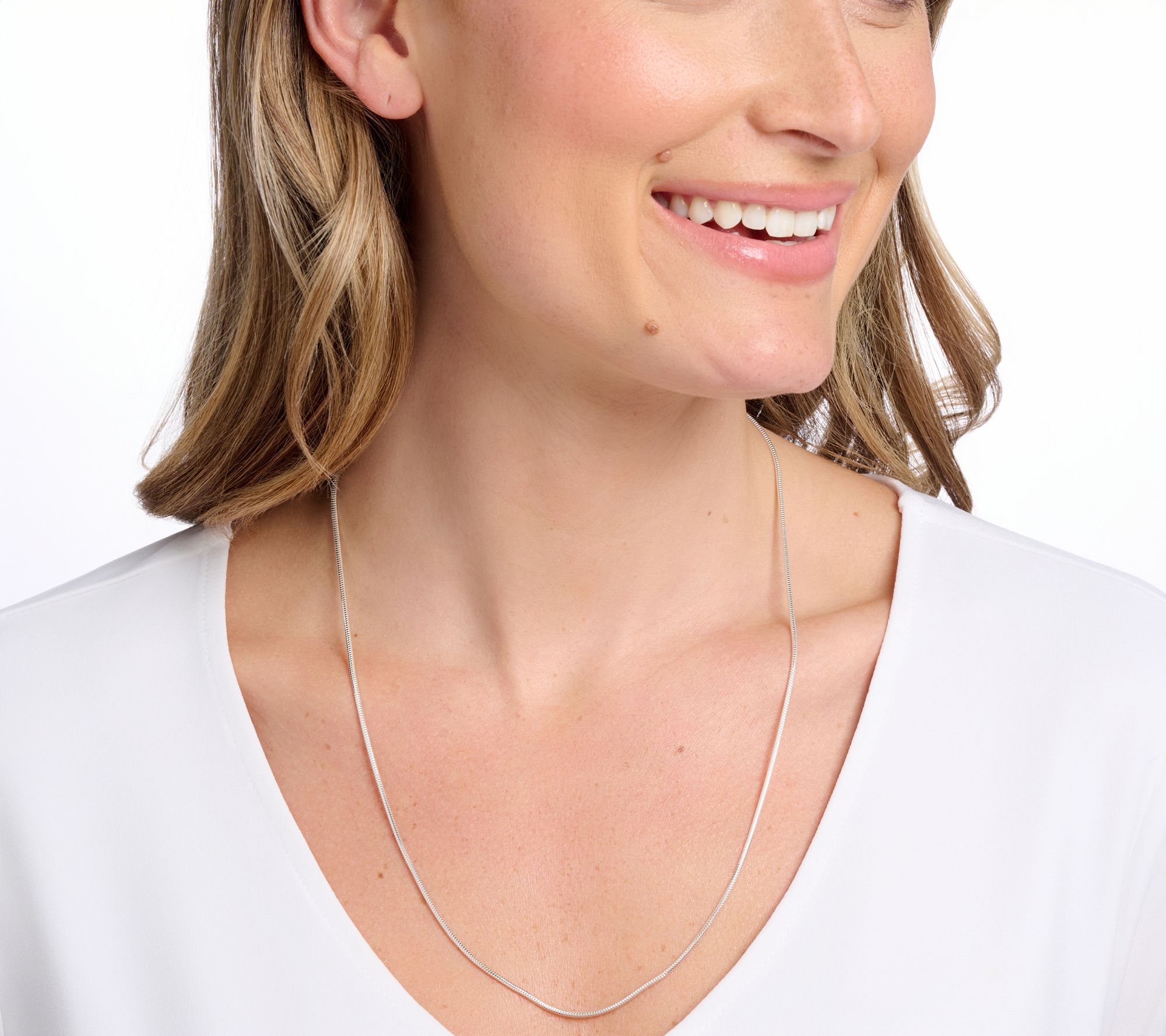 UltraFine 950 Silver Adjustable Snake Chain 24