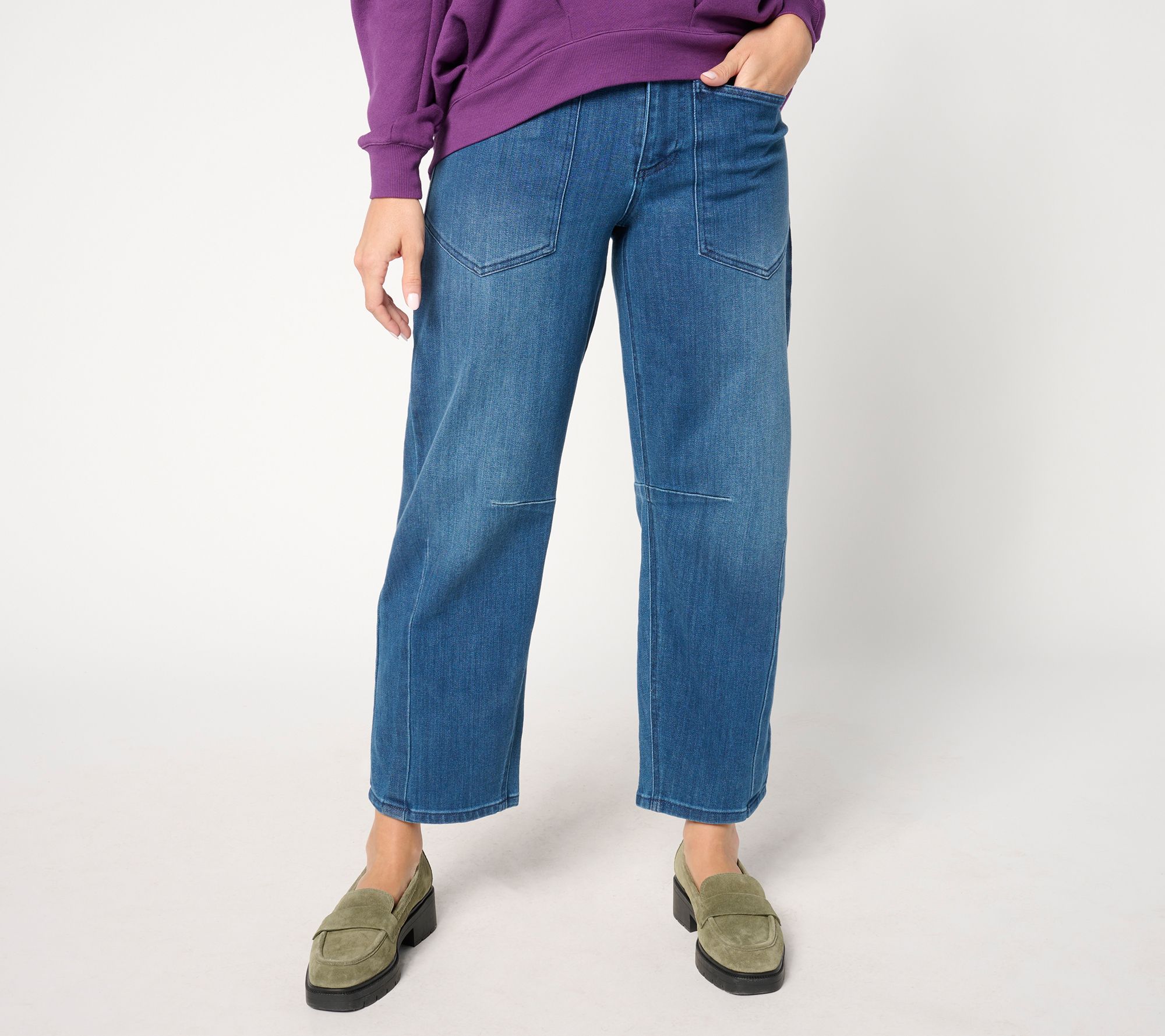 Carla Rockmore Collection Regular Barrel Leg Jean - Indigo