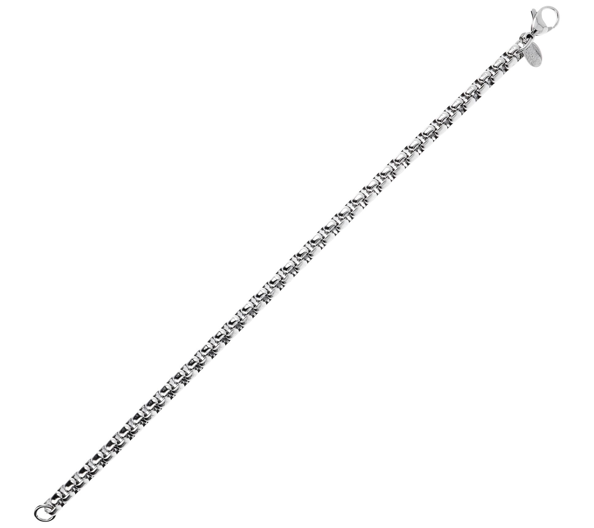 Steel by Design Polished Box Chain Bracelet