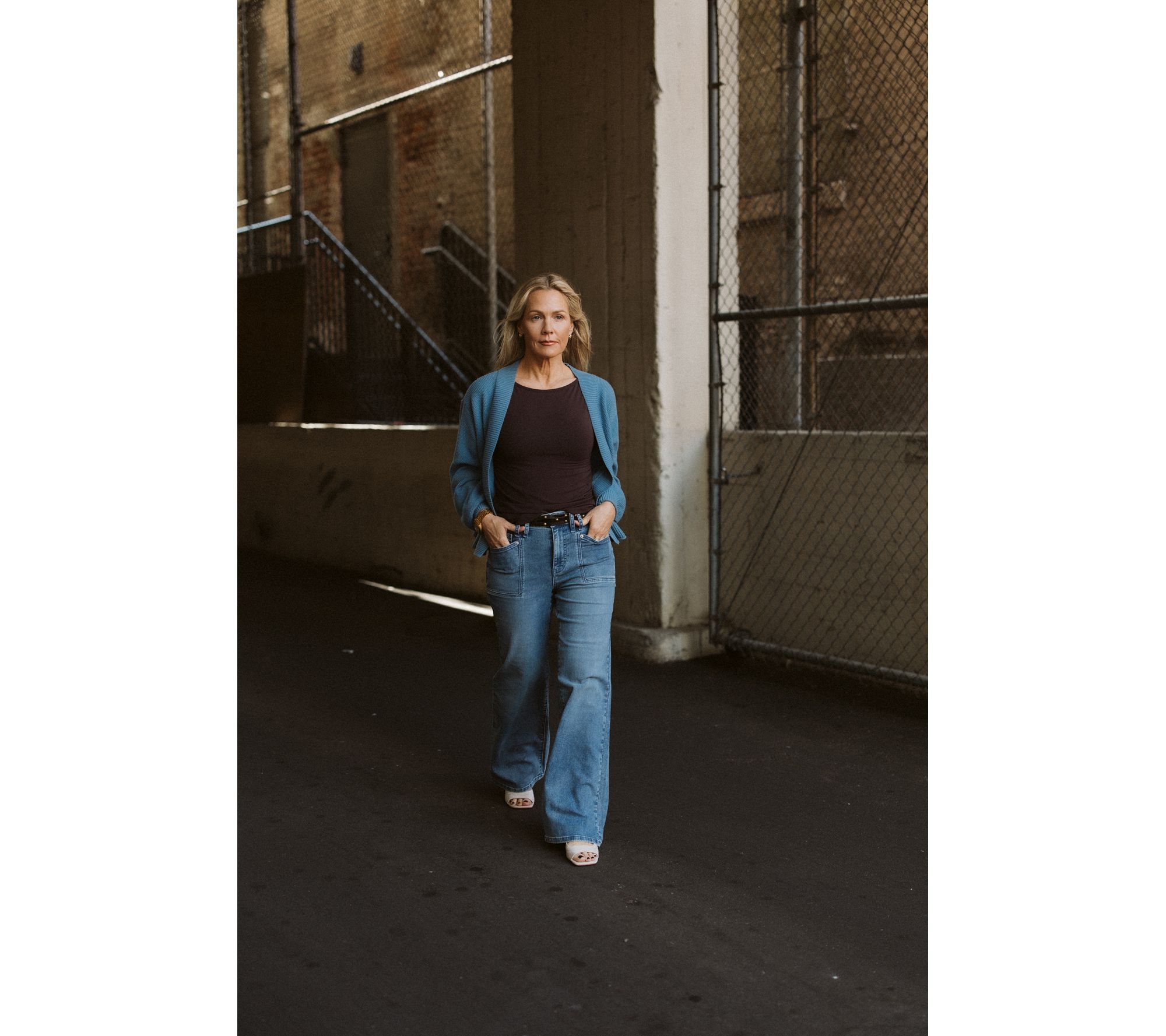 Me by Jennie Garth Regular Repreve Wide Leg Jeans- Indigo
