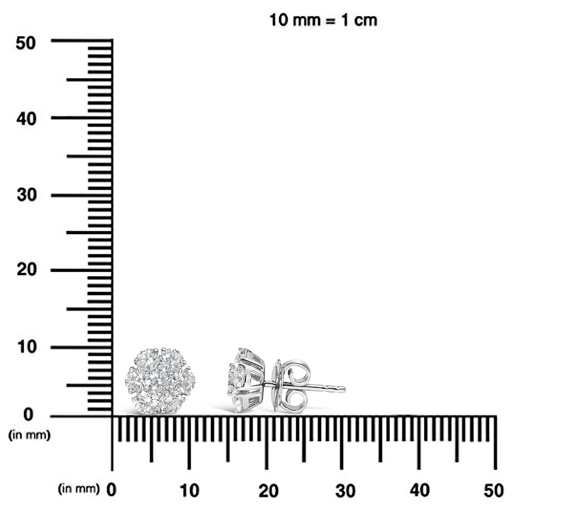Haus of Brilliance Lab-Grown Diamond Floral Stud Earrings,14K