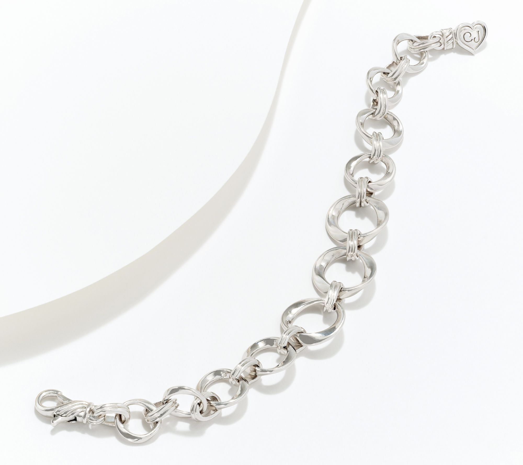 Christian James by Scott Grimes Sterling Ripple Circle Link Bracelet, 15.0g