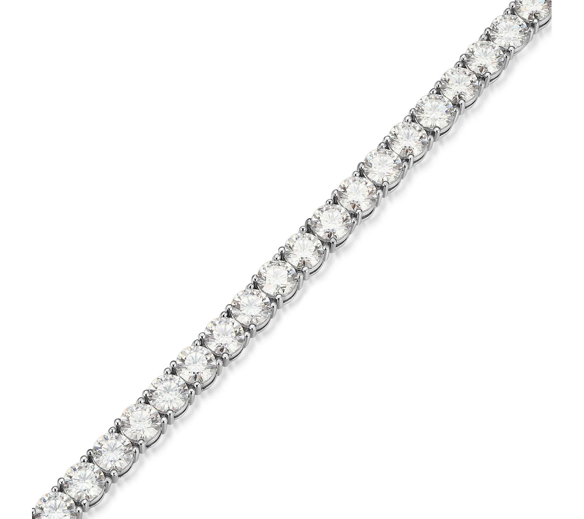 Moissanite 36.00 cttw Tennis Necklace, SterlingSilver